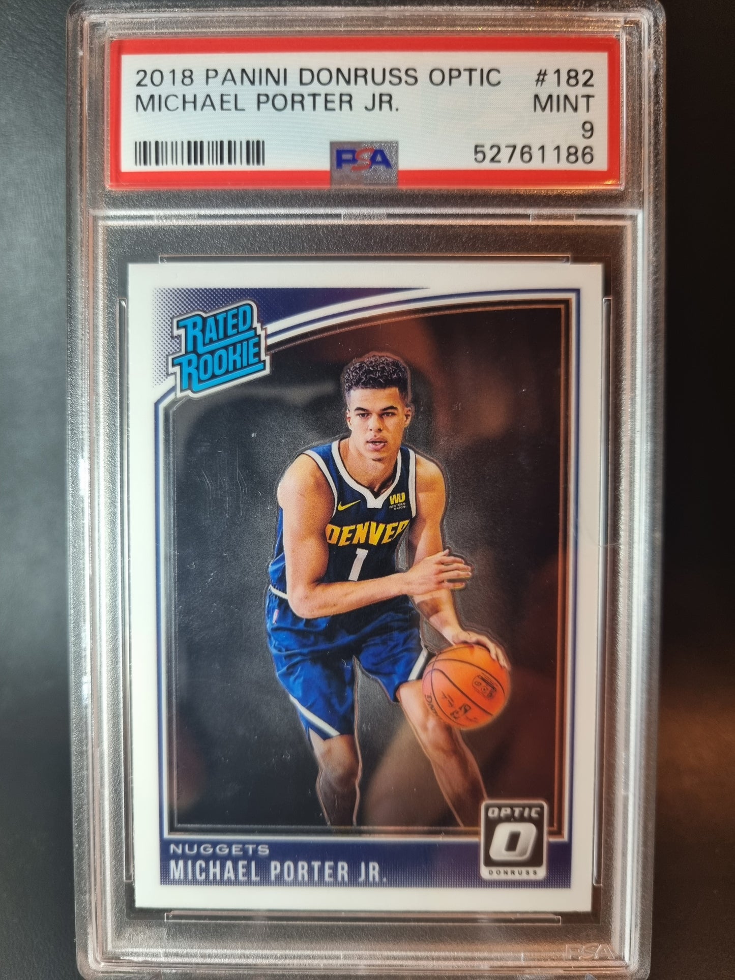 2019 Panini Donruss Optic #182 Michael Porter Junior Rookie Card PSA 9 Mint