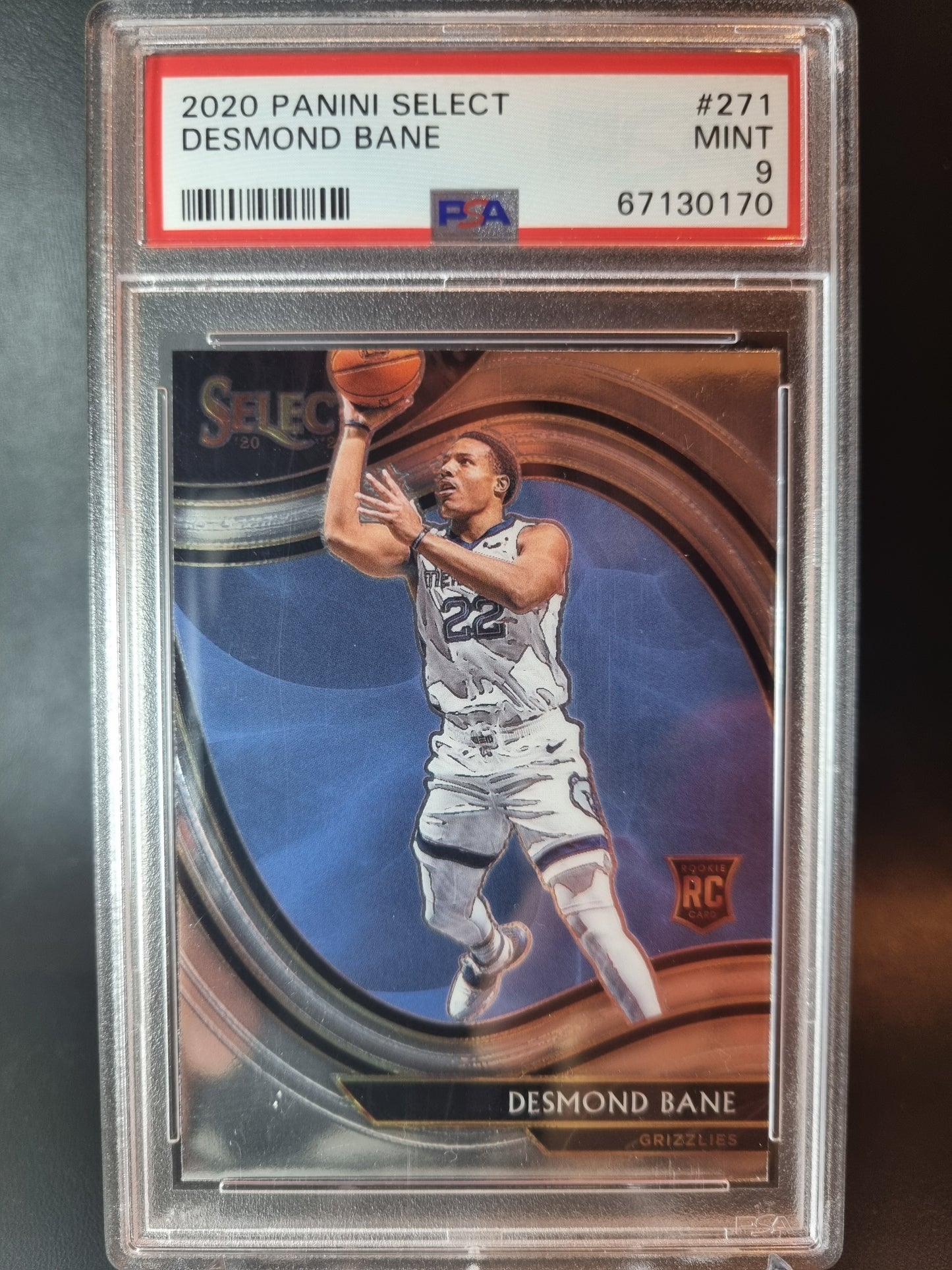 2020 Panini Select #271 Desmond Bane Rookie Card PSA 9 Mint