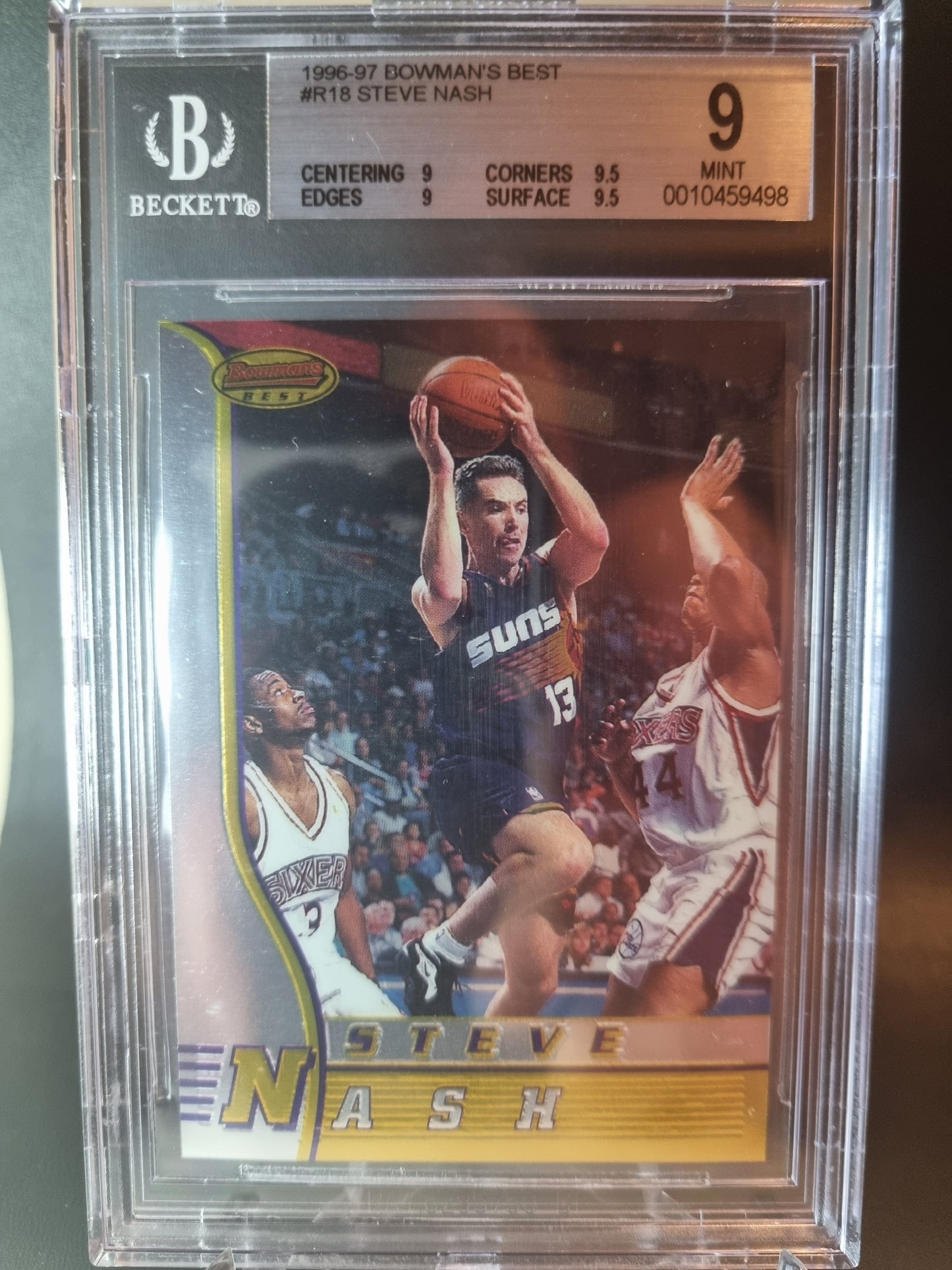 1996 Bowmans Best #R18 Steve Nash Rookie Card BGS 9 Mint