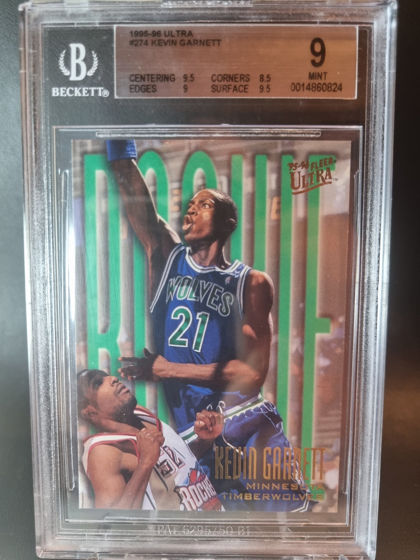 1995 Fleer Ultra #274 Kevin Garnett Rookie Card BGS 9 Mint