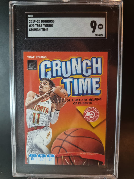 2019 Donruss #20 Trae Young Crunch Time SGC 9 Mint