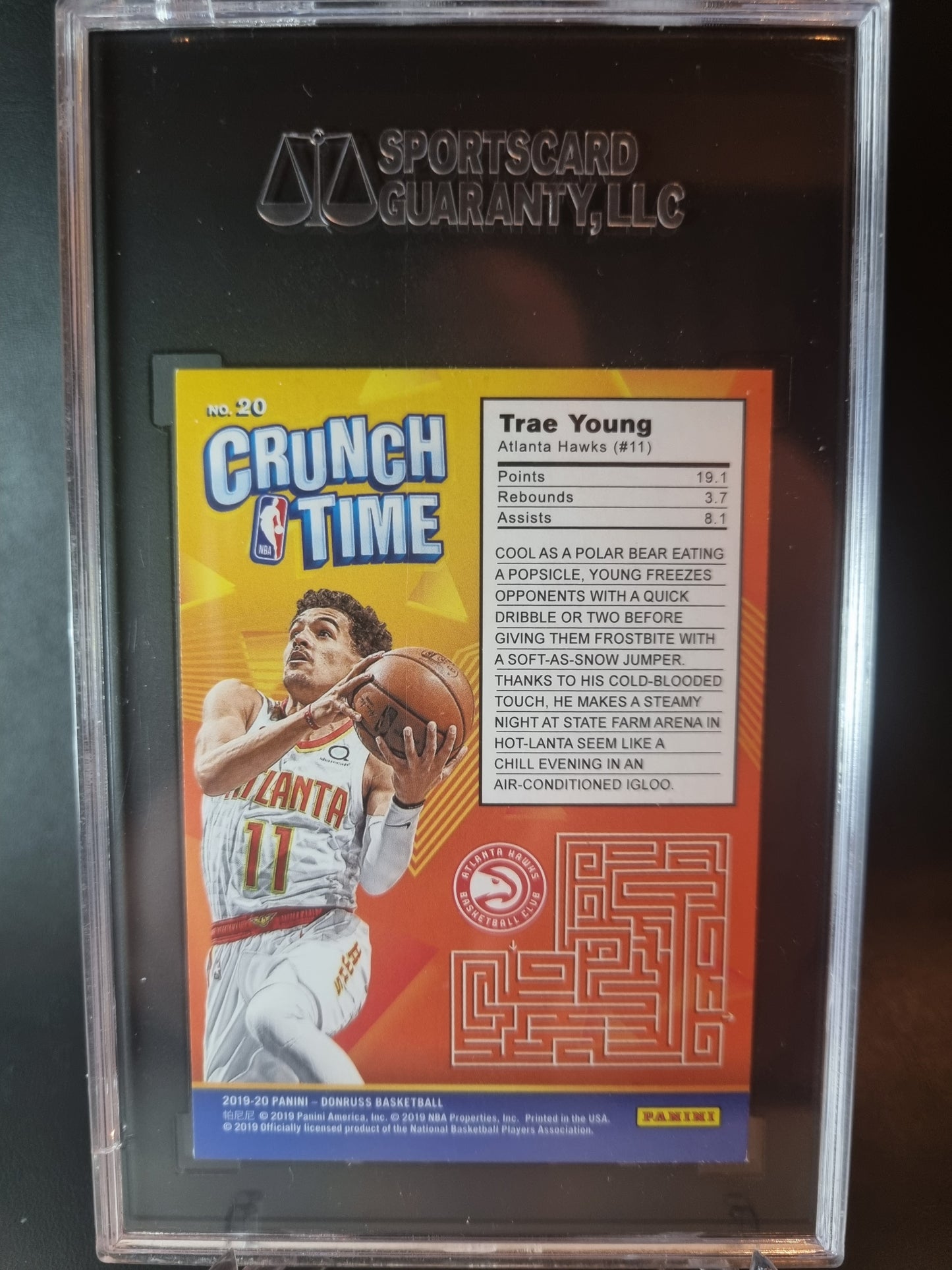 2019 Donruss #20 Trae Young Crunch Time SGC 9 Mint