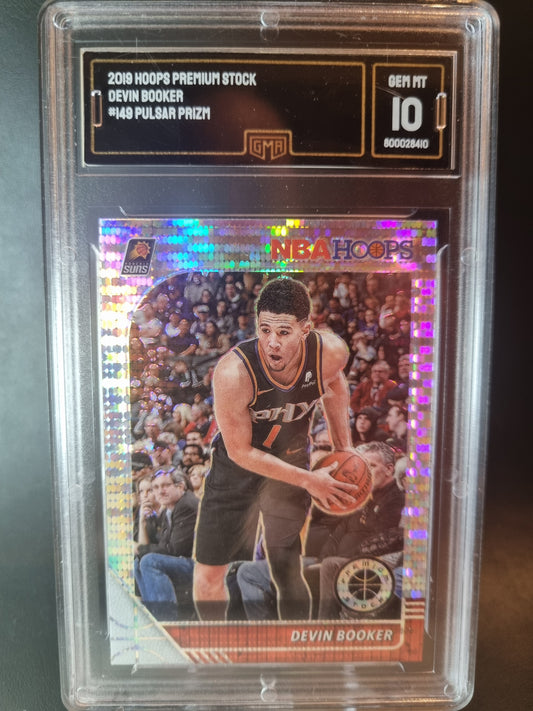 2019 Hoops Premium Stock #149 Pulsar Devin Booker GMA 10 Gem Mint