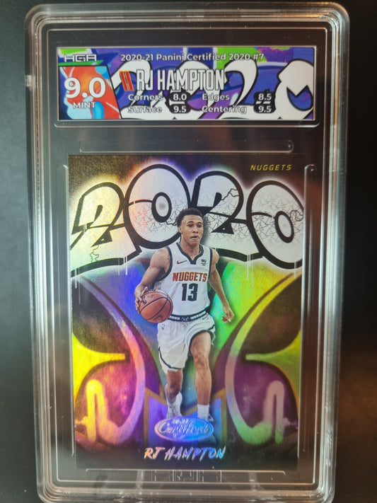 2020 Panini Certified #7 RJ Hampton HGA 9 Mint