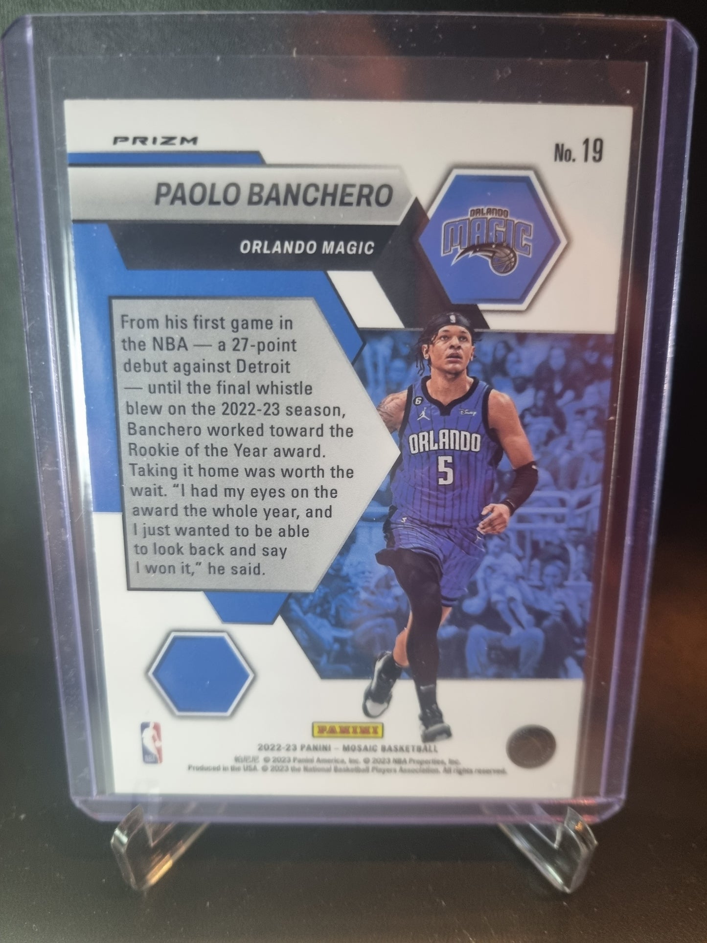 2022-23 Panini Mosaic Montage Mosaic #19 Paolo Banchero Rookie Card