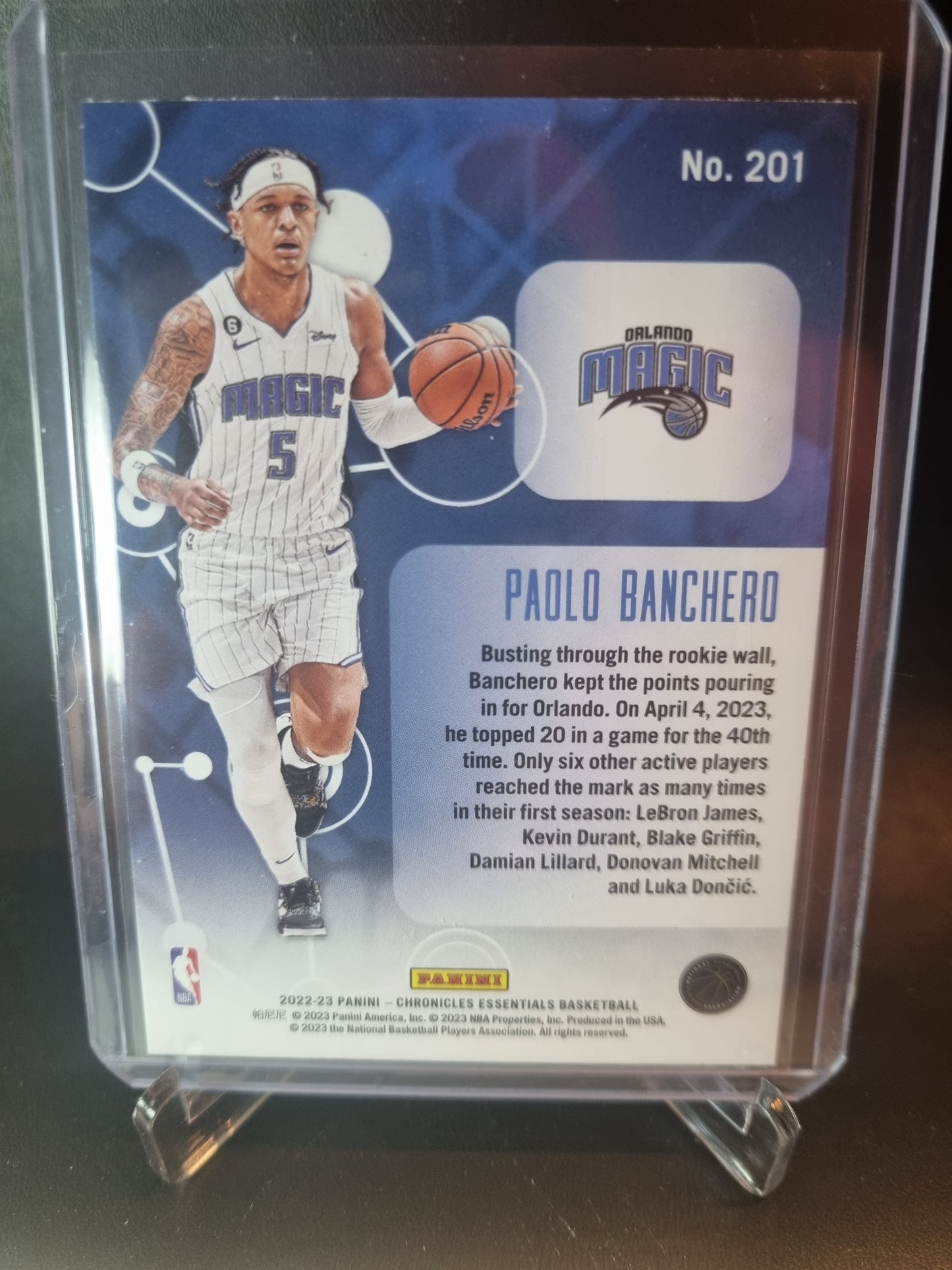 2022-23 Panini Chronicles Essentials #201 Paolo Banchero Rookie Card