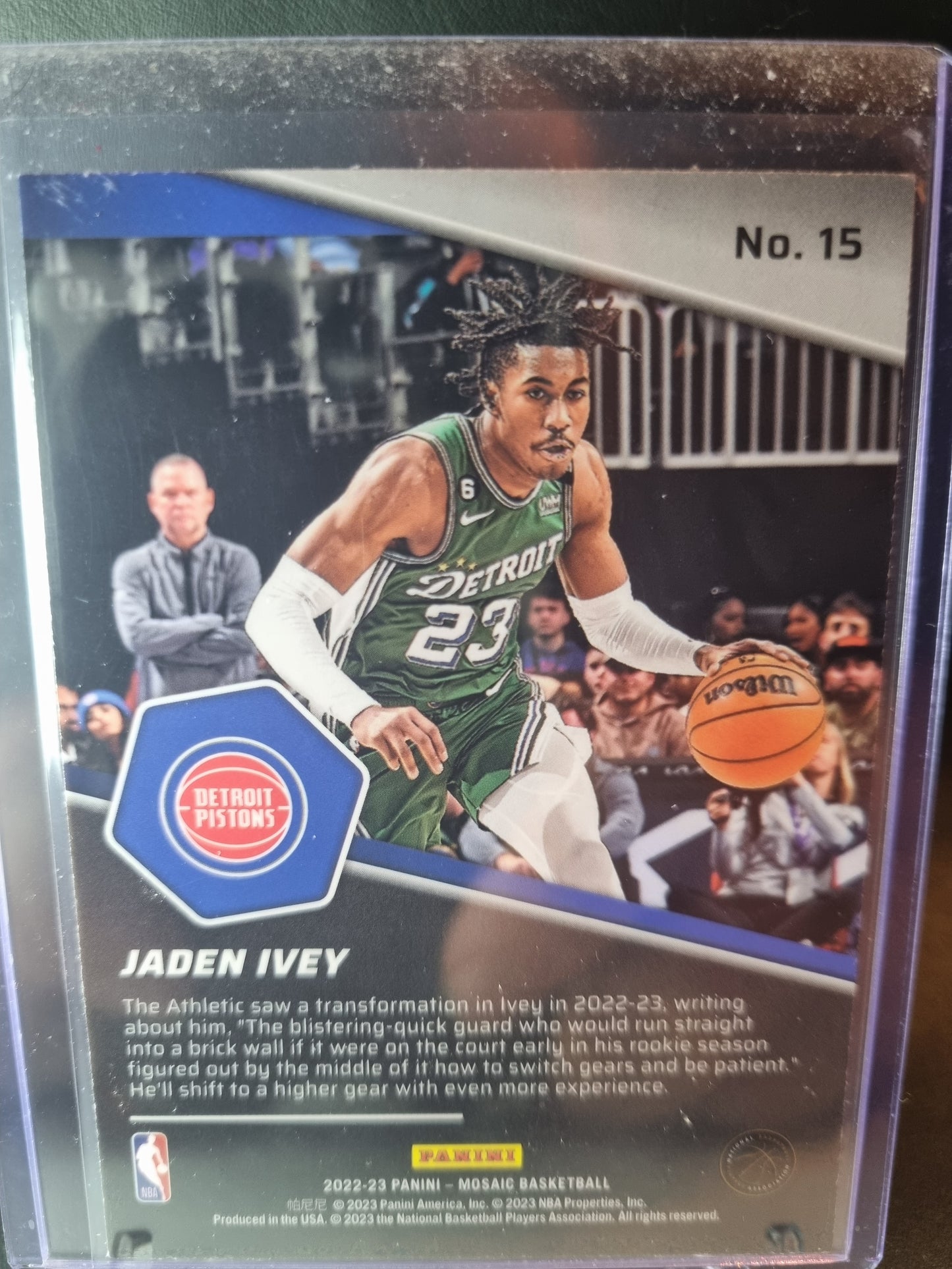 2022-23 Panini Mosaic Breakaway #15 Jaden Ivey Rookie Card