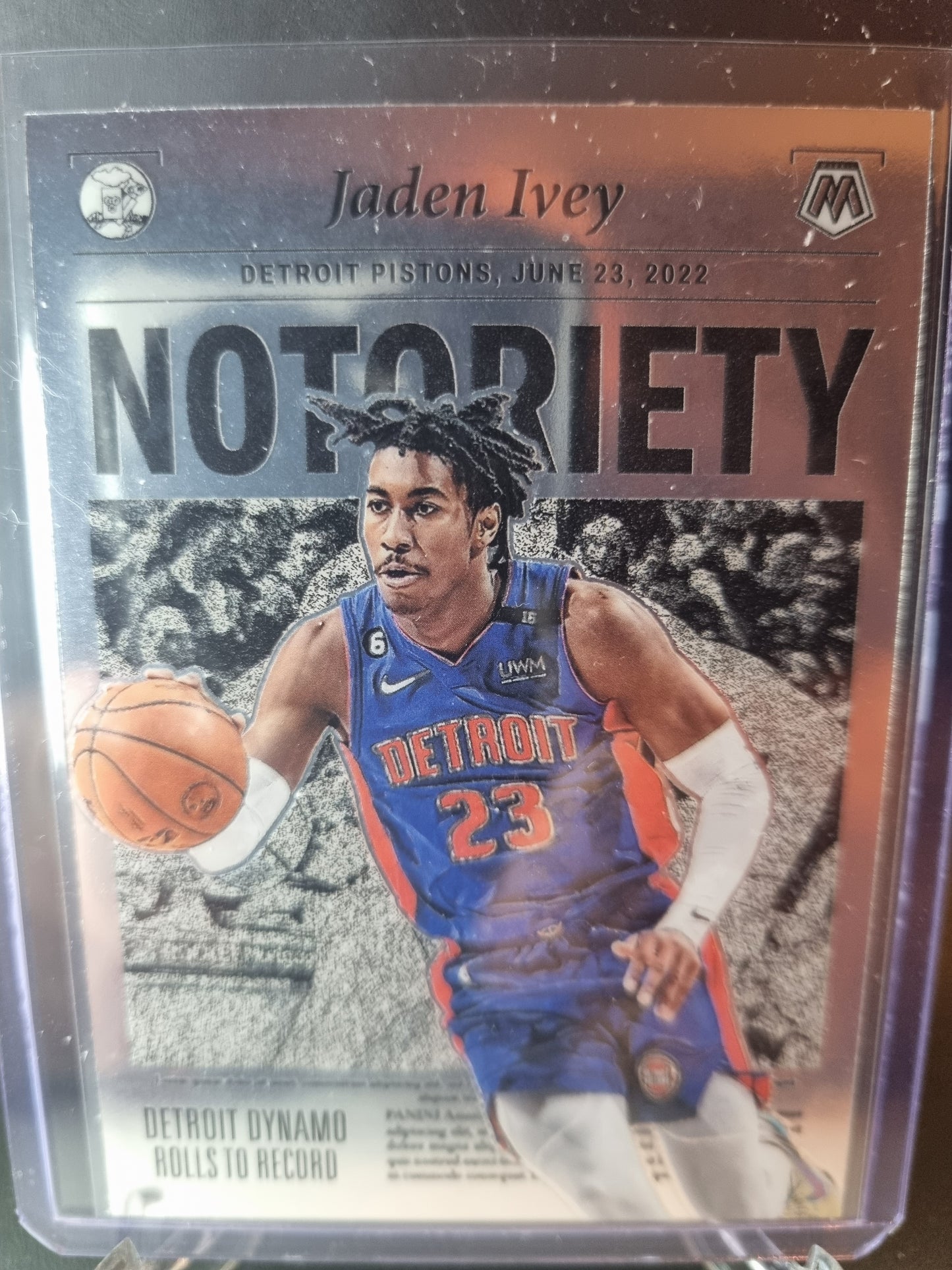 2022-23 Panini Mosaic Notoriety #7 Jaden Ivey Rookie Card