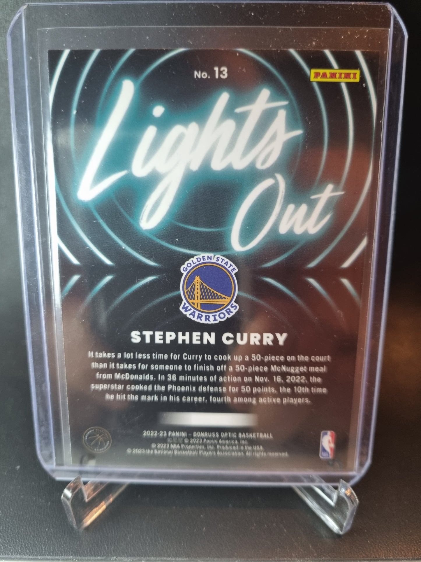 2022-23 Panini Donruss Optic #13 Stephen Curry Lights Out