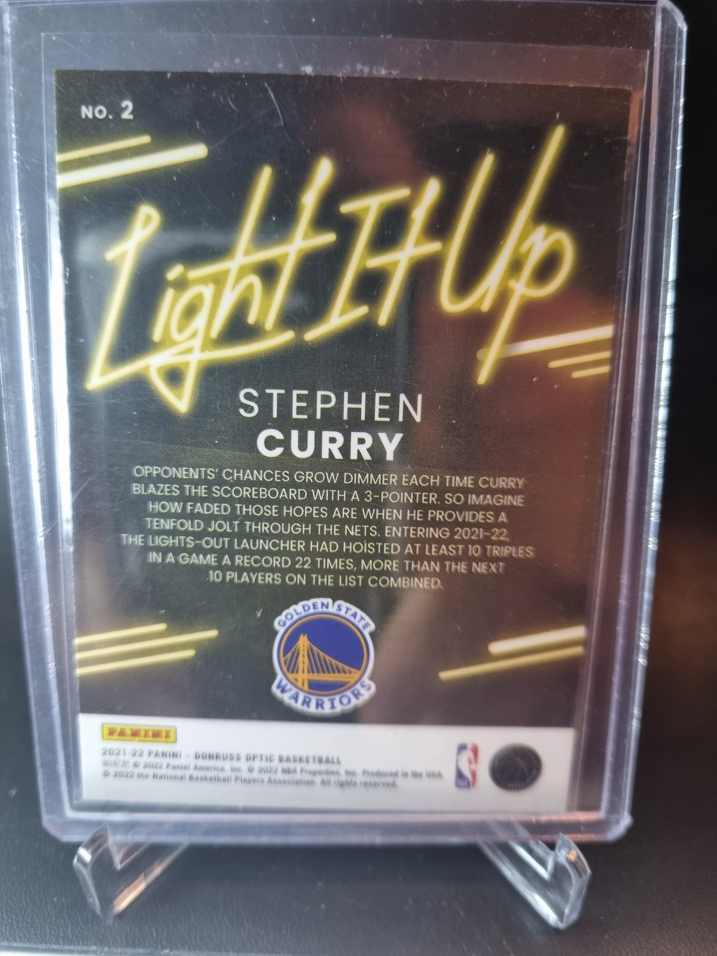 2021-22 Panini Donruss Optic #2 Stephen Curry Light It Up