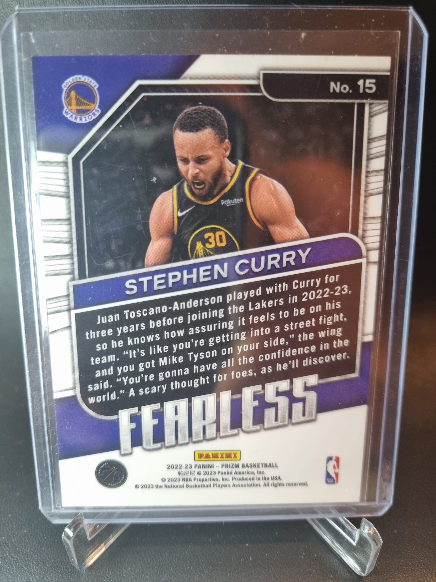 2022-23 Panini Prizm #15 Stephen Curry Fearless