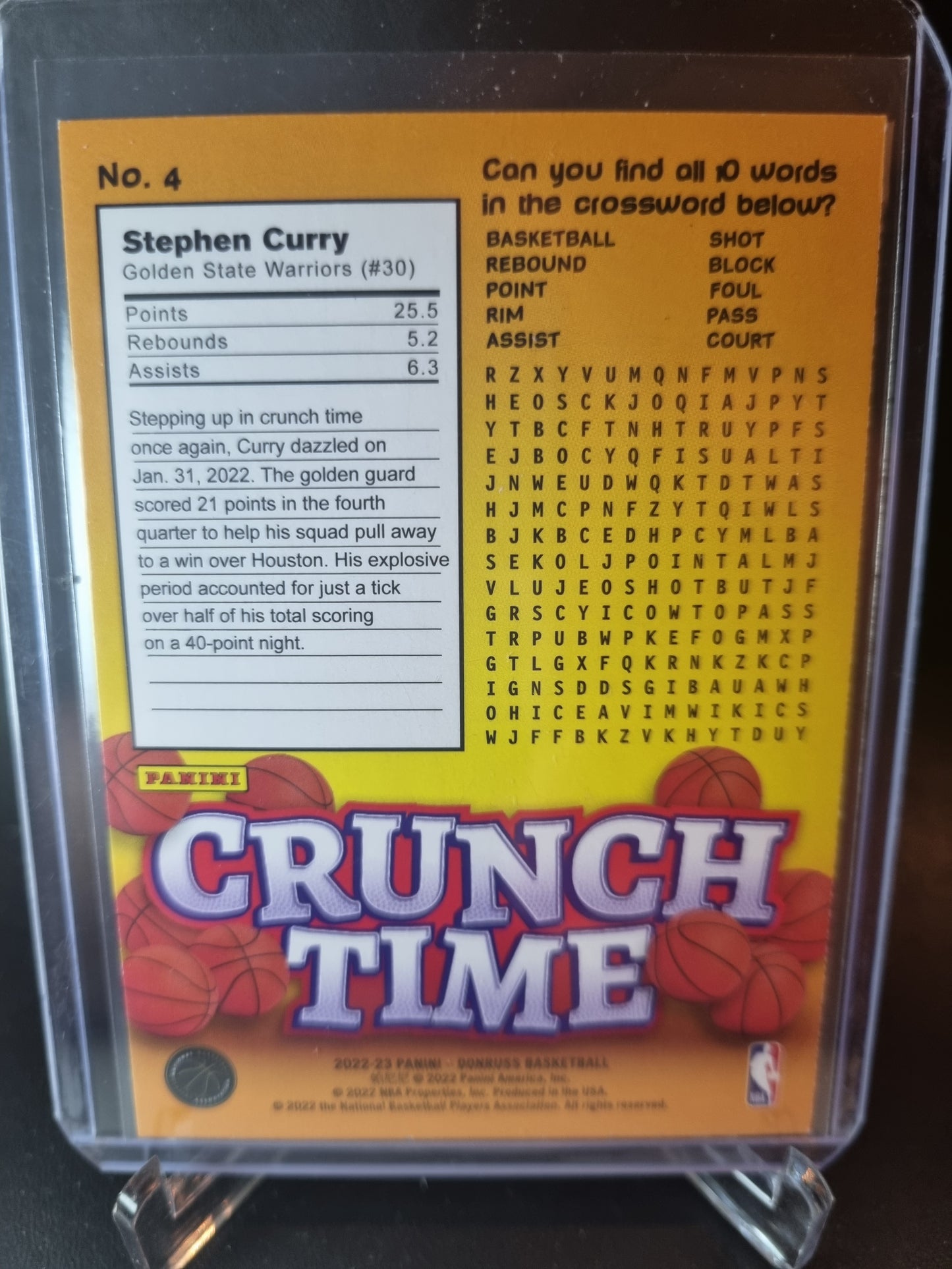 2022-23 Panini Donruss #4 Stephen Curry Crunch Time