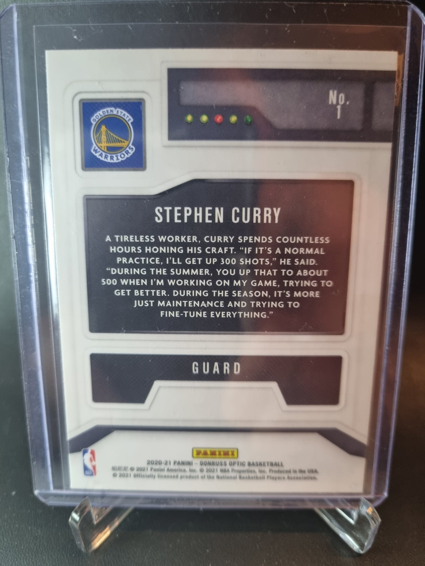 2020-21 Panini Donruss Optic #1 Stephen Curry T-Minus