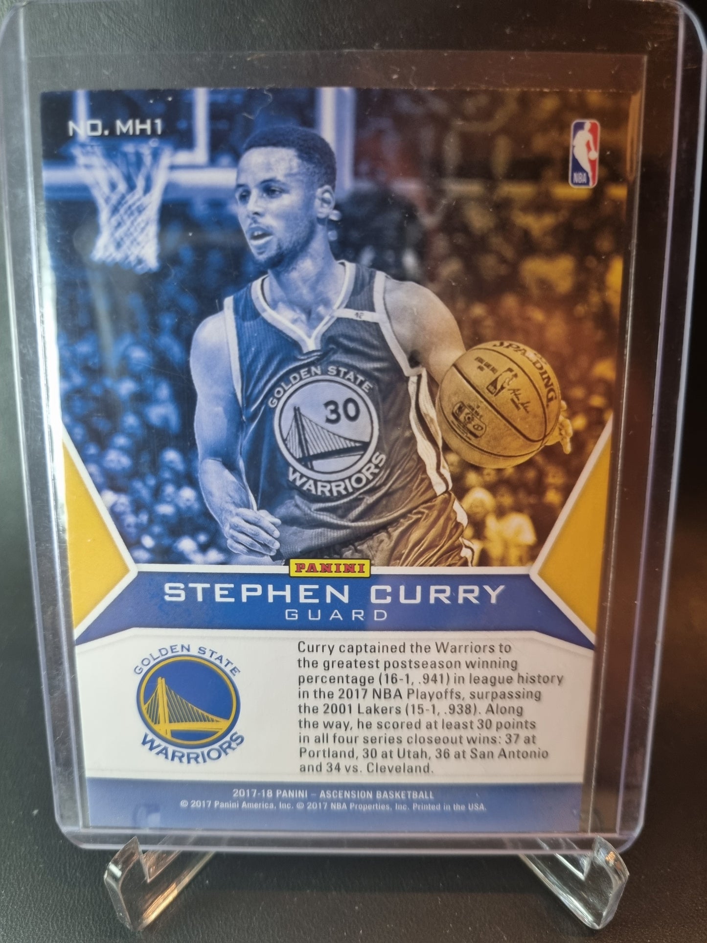 2017-18 Panini Ascension #MH1 Stephen Curry Making History