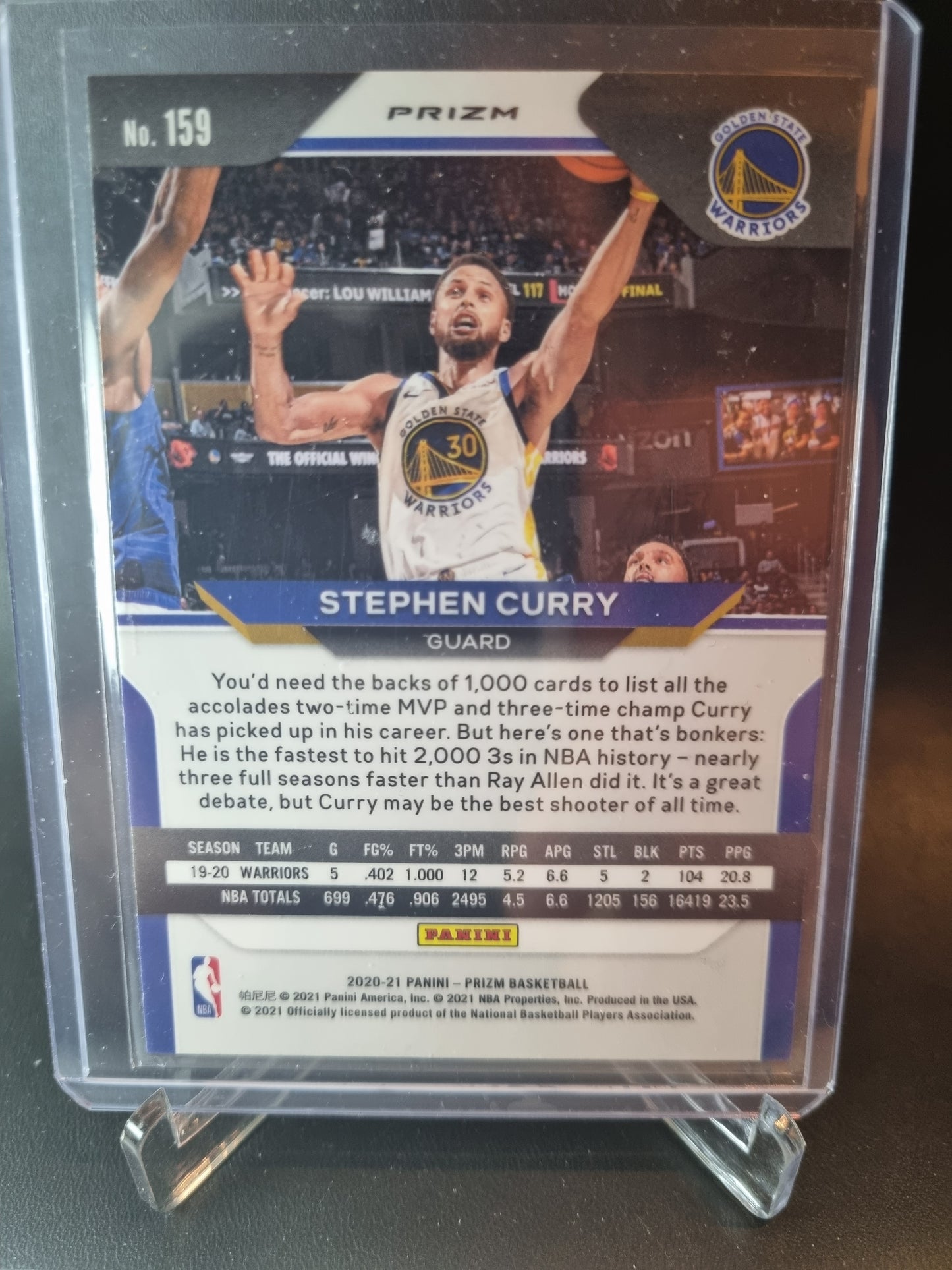 2020-21 Panini Prizm  #159 Stephen Curry Green