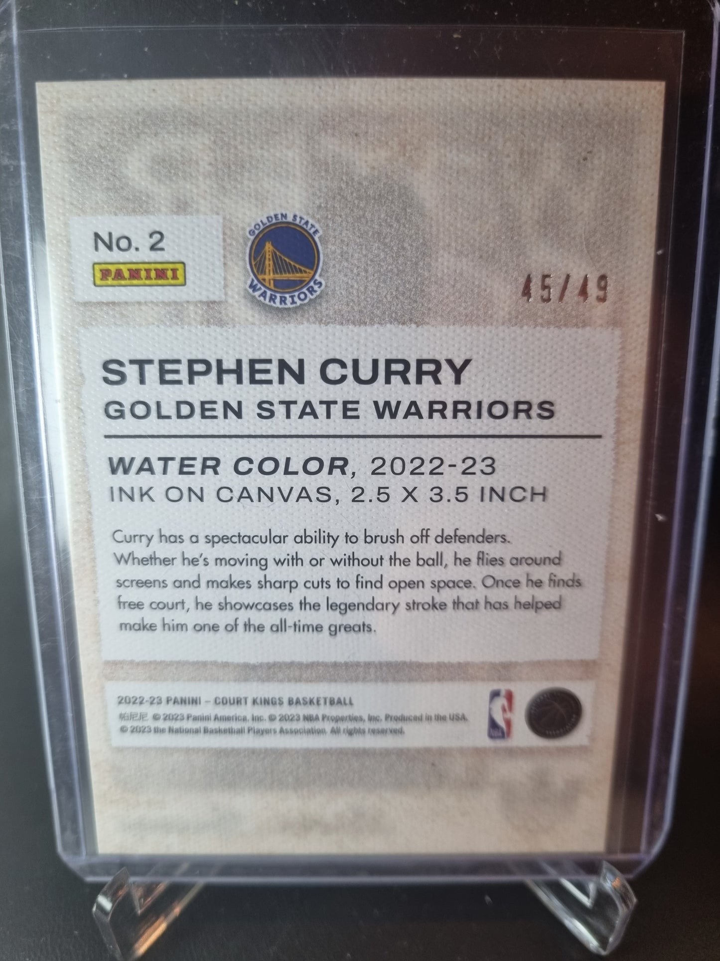 2022-23 Panini Court Kings #2 Stephen Curry Water Color 45/49