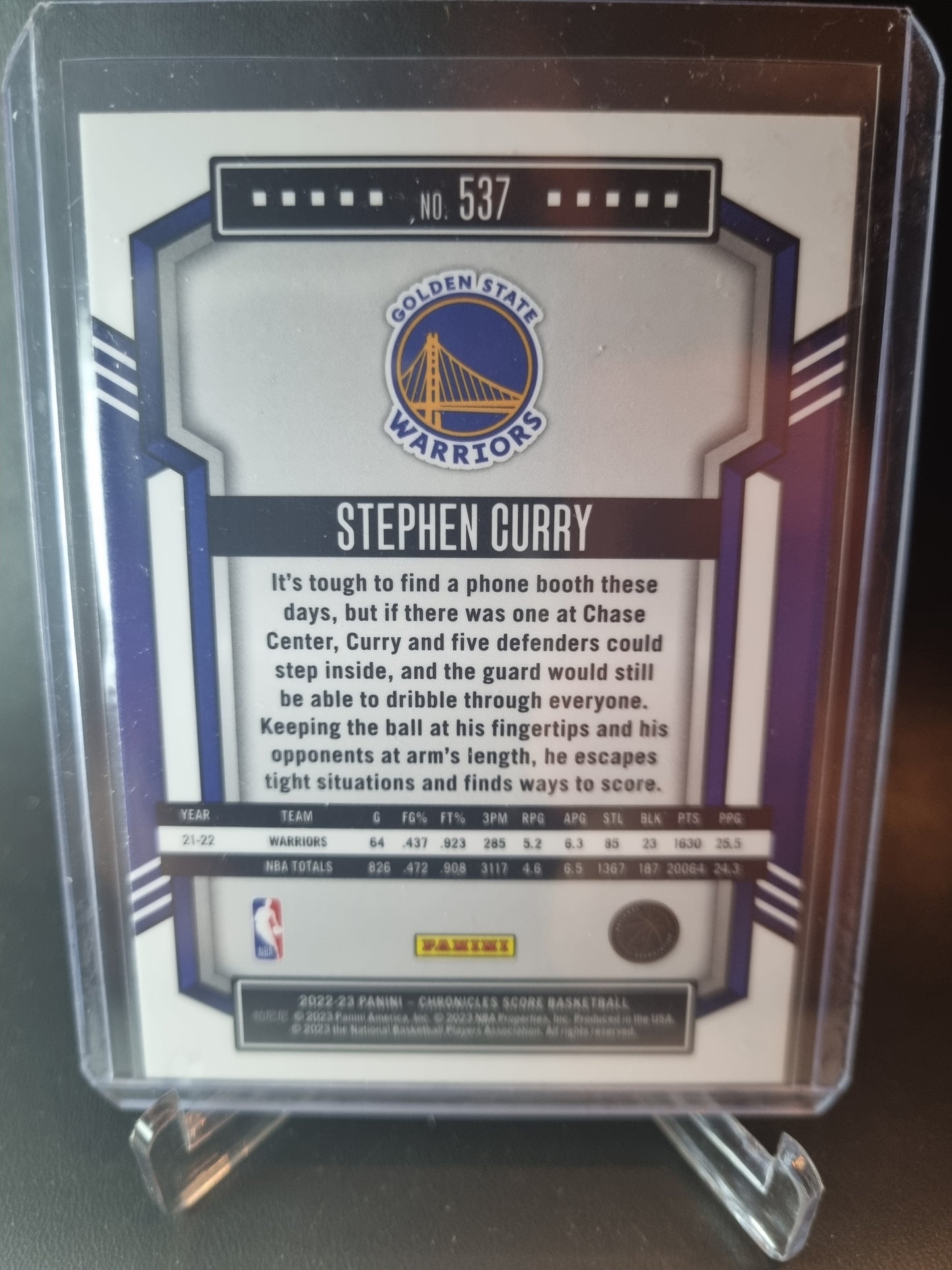 Copy of 2022-23 Panini Chronicles #537 Stephen Curry Score