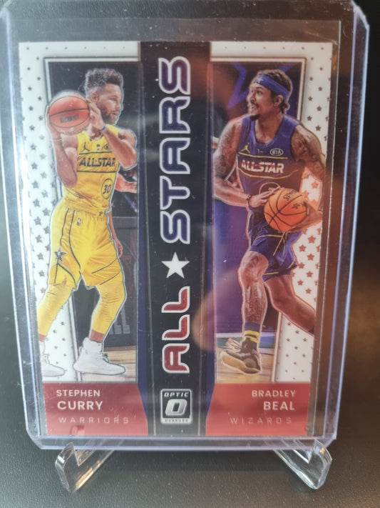 2021-22 Panini Donruss Optic #2 Stephen Curry/Bradley Beal All Stars