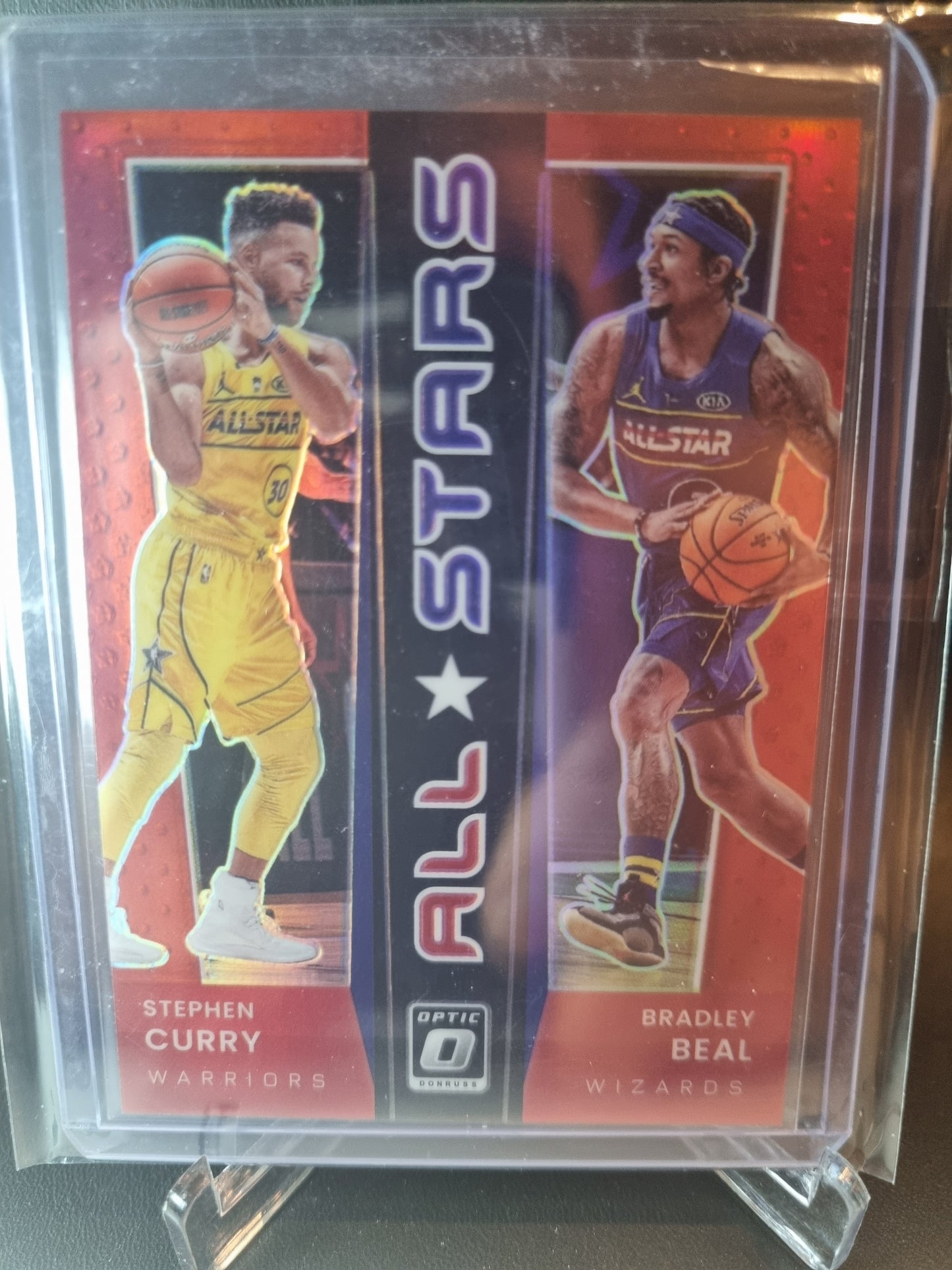 2021-22 Panini Donruss Optic #2 Stephen Curry/Bradley Beal All Stars 21/99