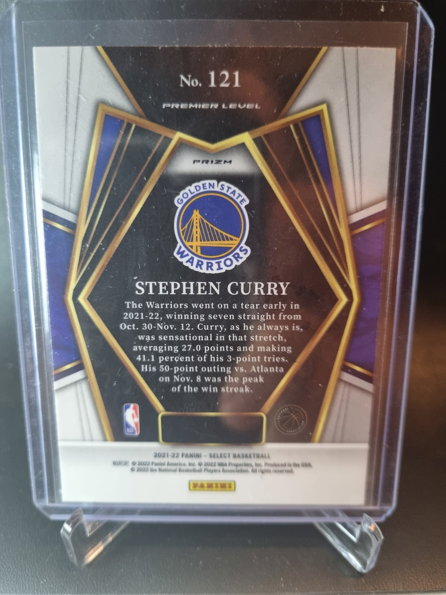 2021-22 Panini Select #121 Stephen Curry Premier Level