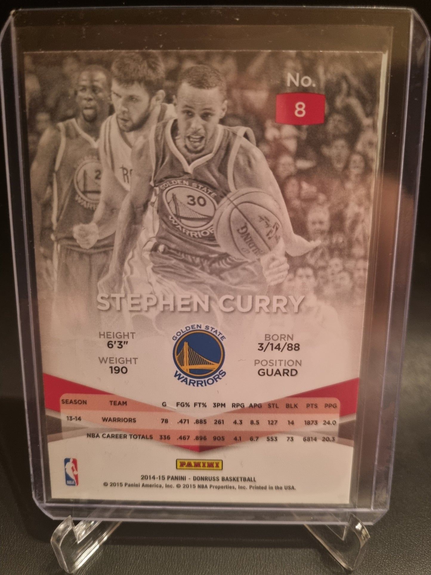 2014-15 Panini Donruss #8 Stephen Curry Elite