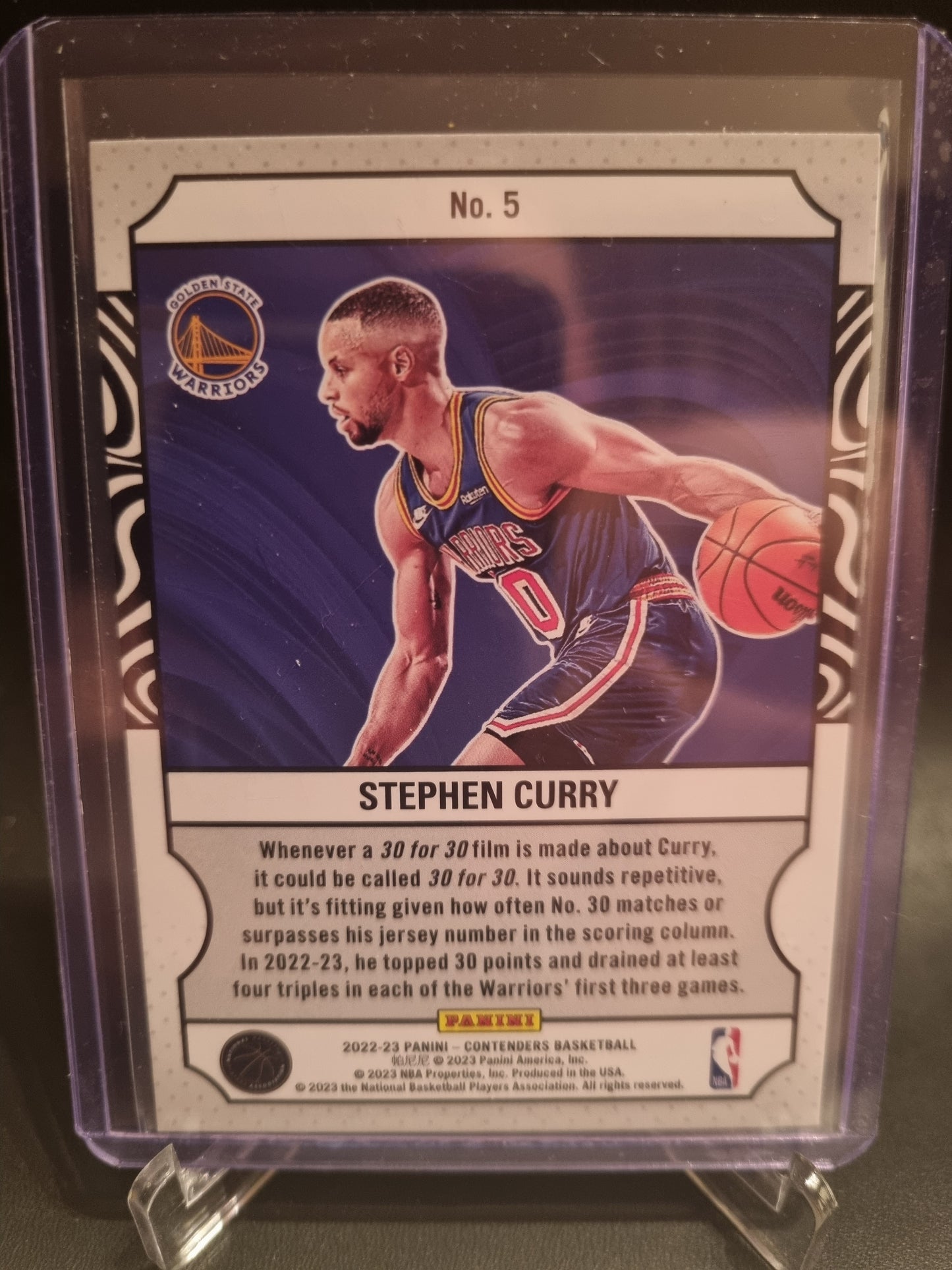 2022-23 Panini Contenders #5 Stephen Curry Game Night Ticket