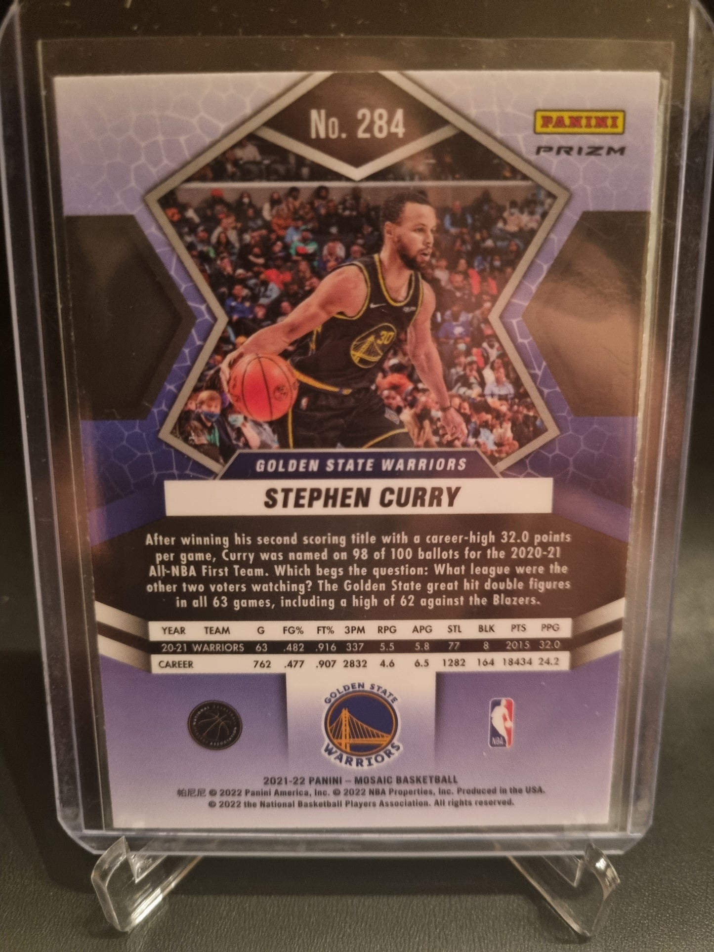 2021-22 Panini Mosaic #284 Stephen Curry All NBA