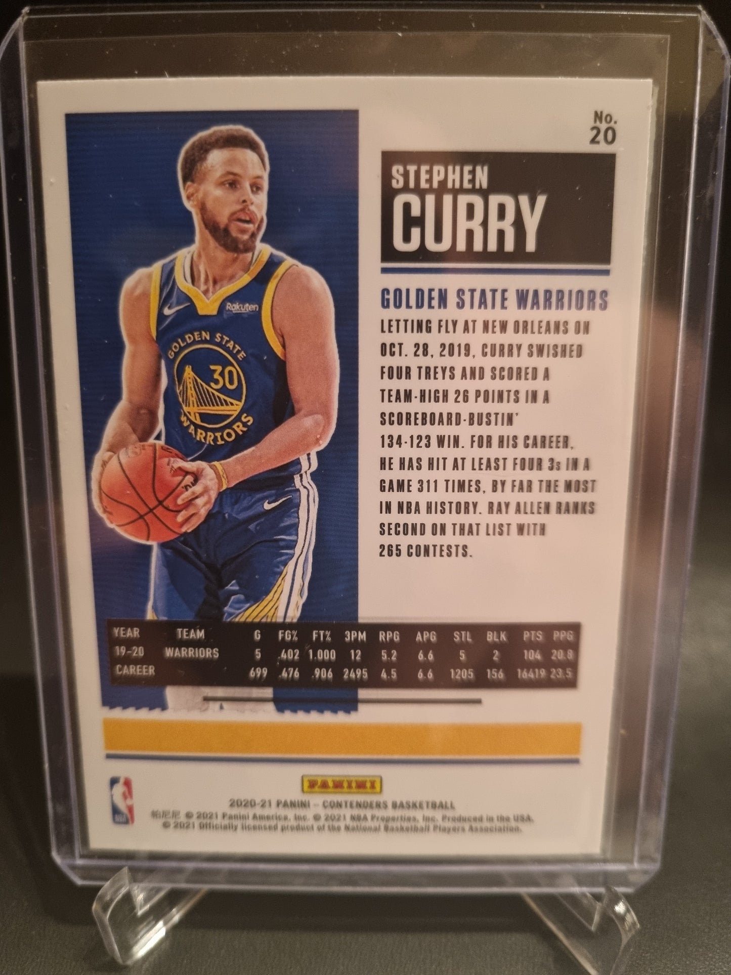 2020-21 Panini Contenders #20 Stephen Curry Season Ticket