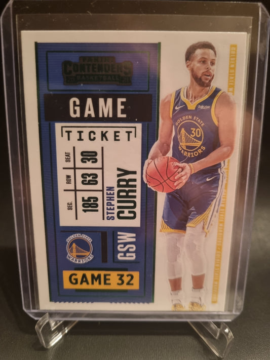 2020-21 Panini Contenders #20 Stephen Curry Game Ticket Green