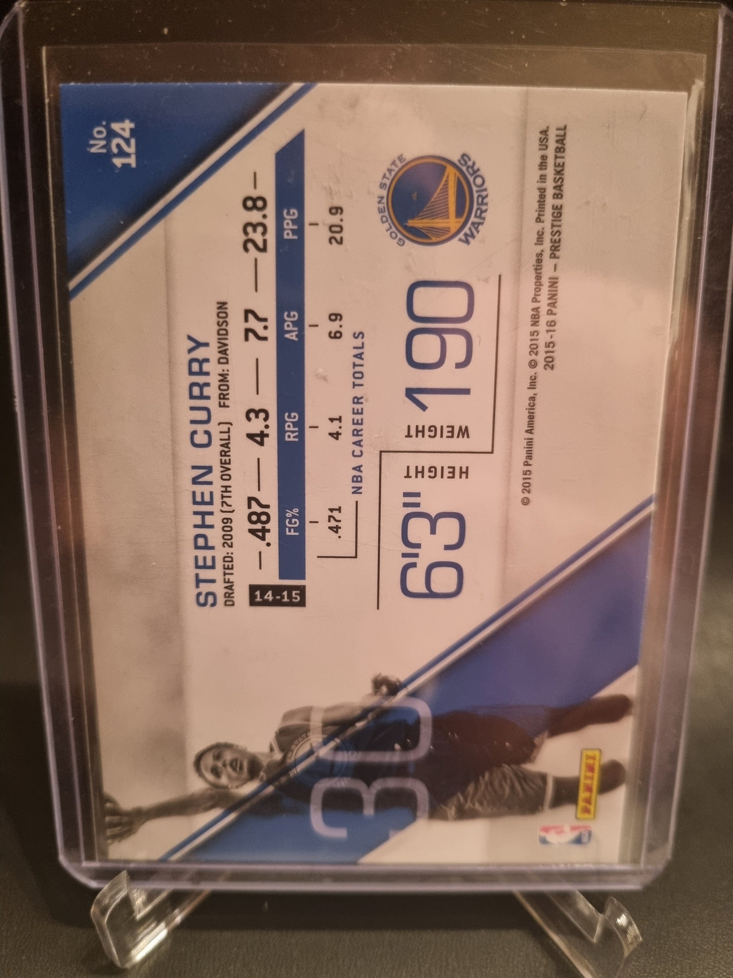 2015-16 Panini Prestige #124 Stephen Curry