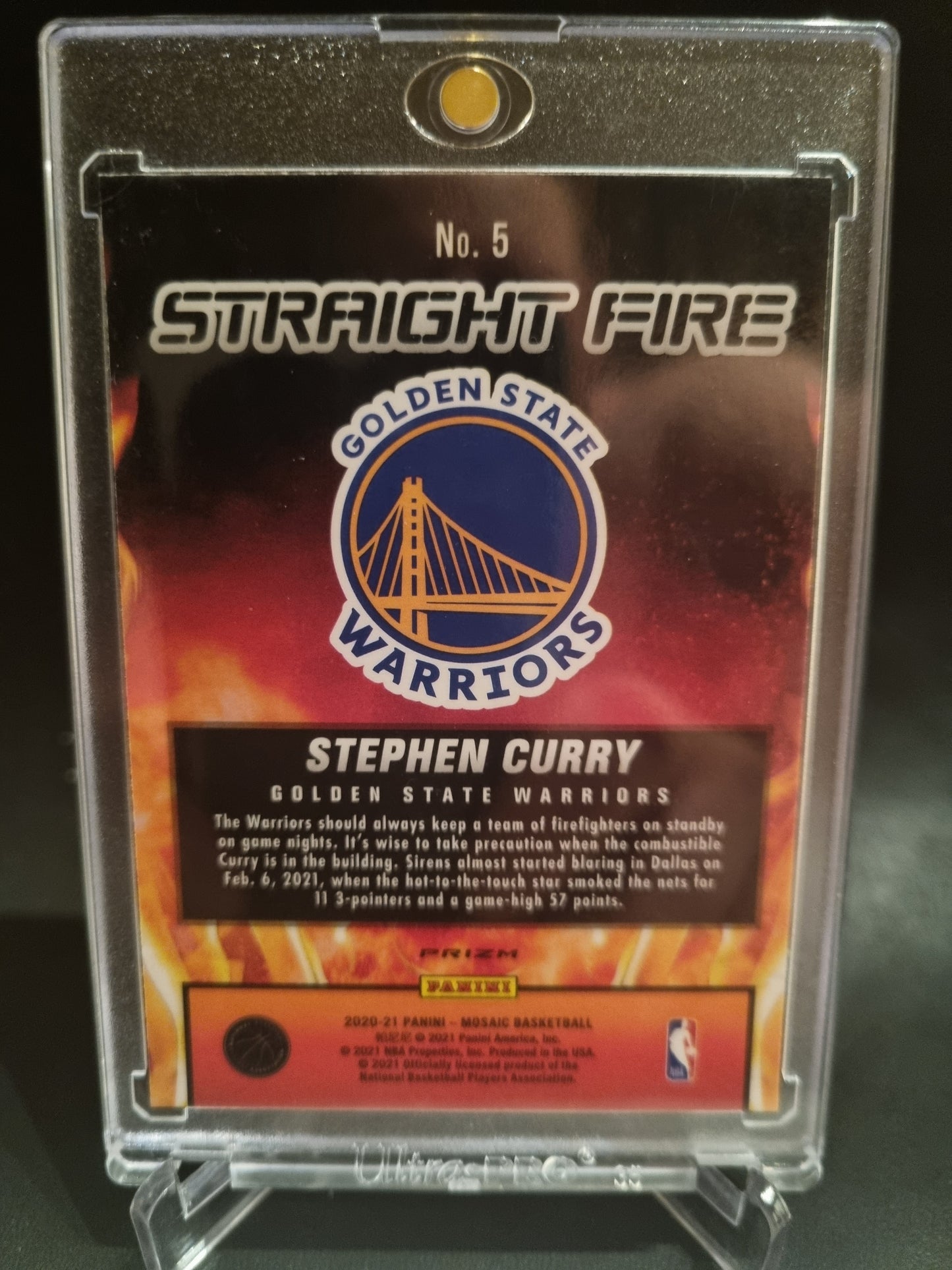 2020-21 Panini Mosaic #5 Stephen Curry Straight Fire