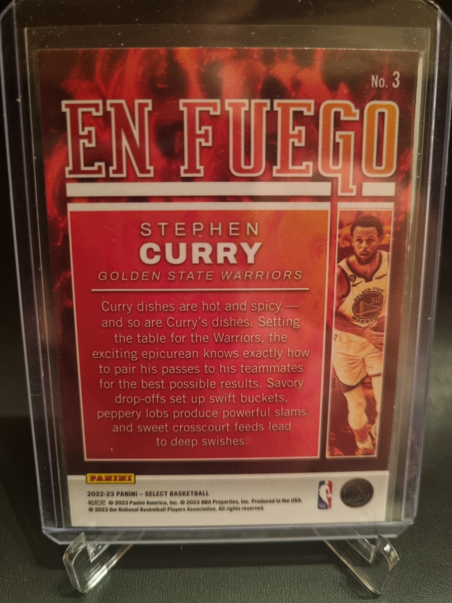 2022-23 Panini Select #3 Stephen Curry En Fuego