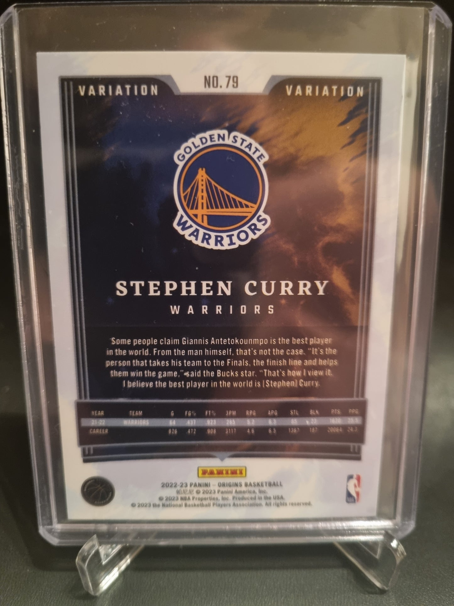 2022-23 Panini Origins #78 Stephen Curry Variation