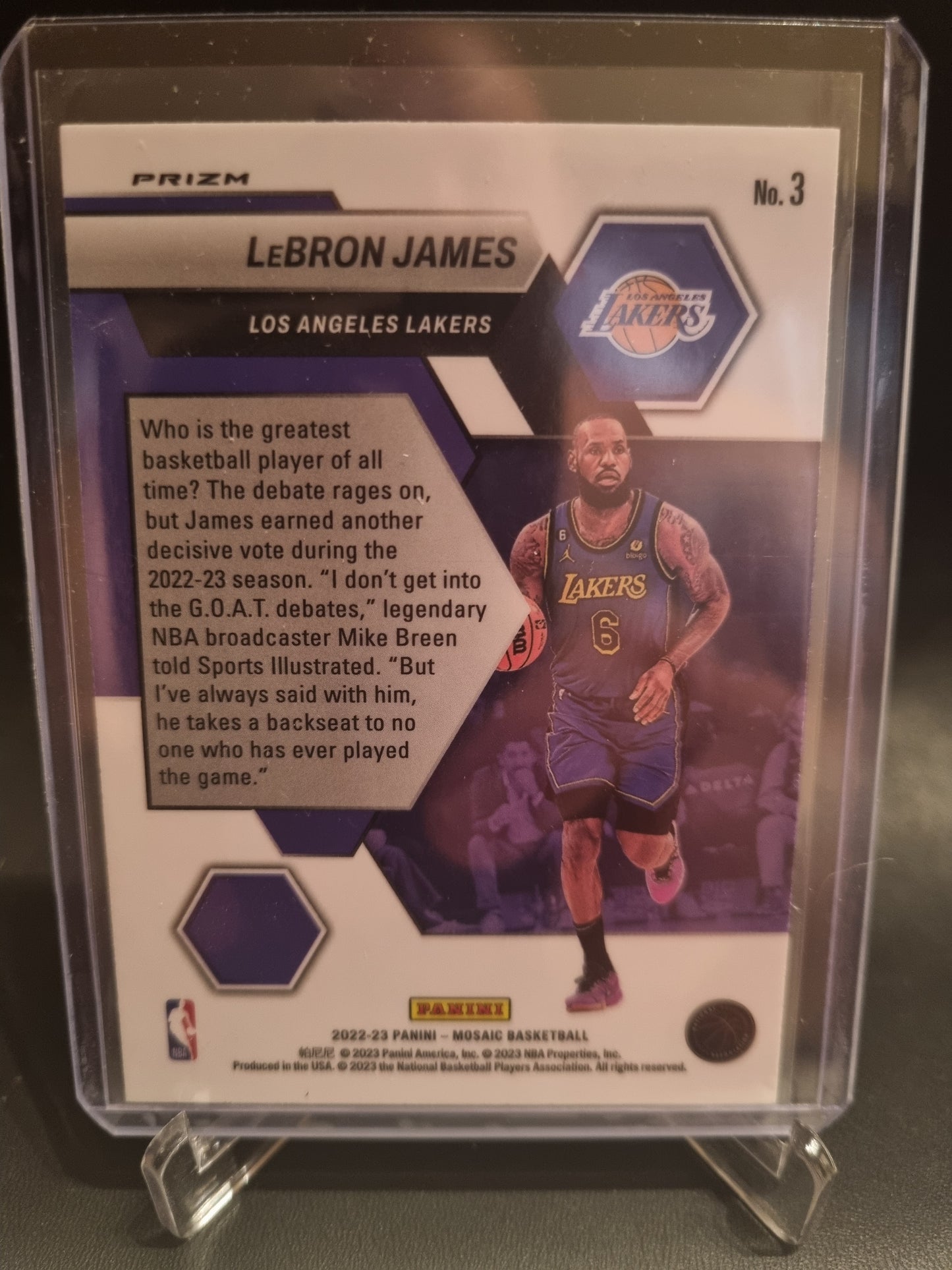 2022-23 Panini Mosaic #3 Lebron James Montage Mosaic