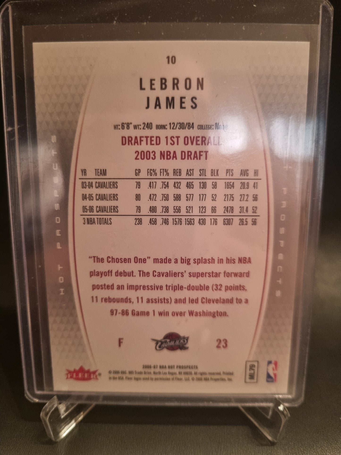 2006-07 Fleer #10 Lebron James Hot Prospects