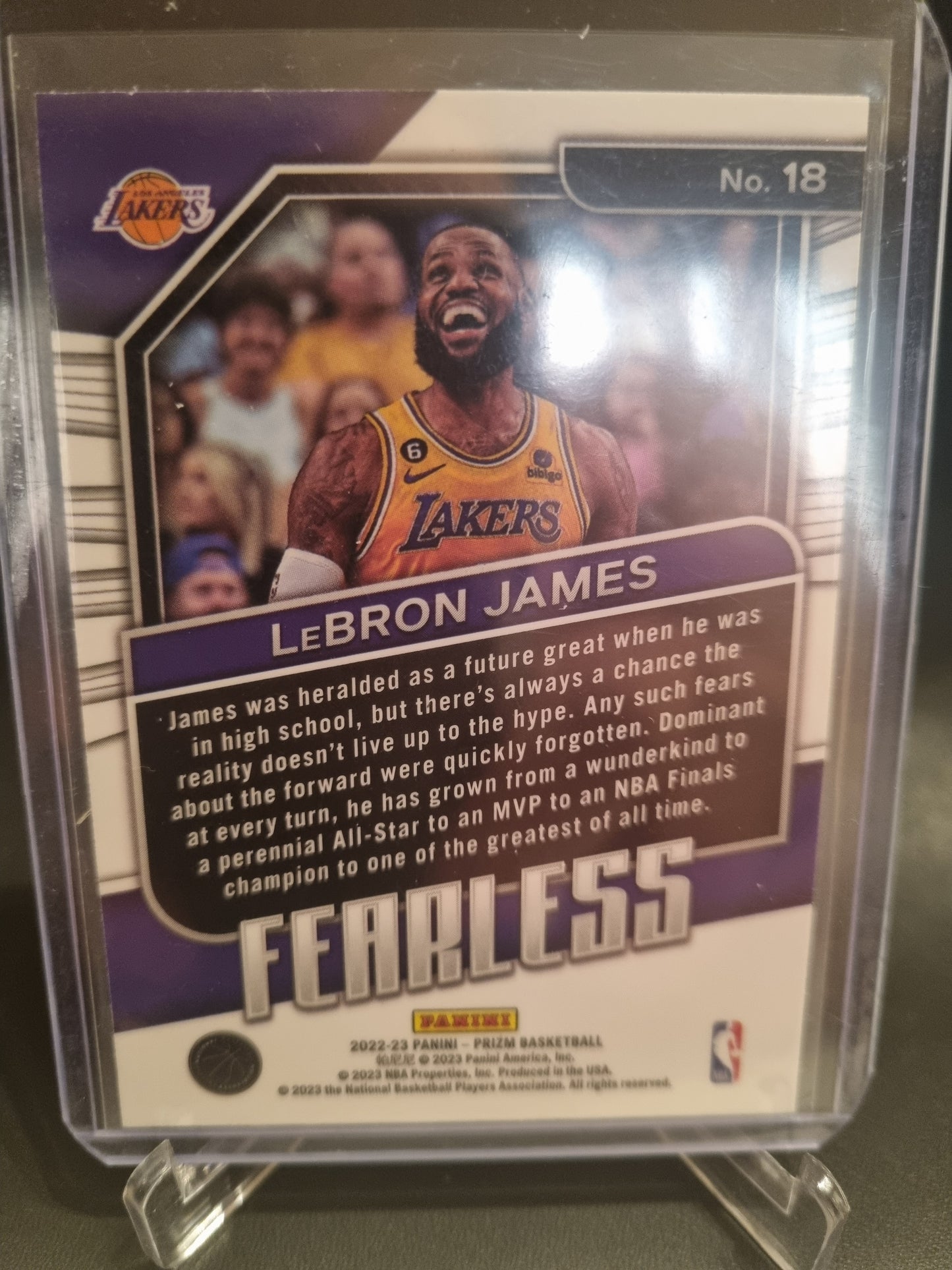 2022-23 Panini Prizm #18 Lebron James Fearless