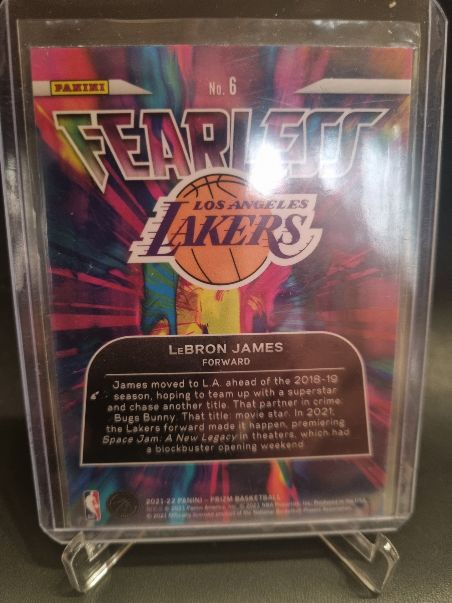 2021-22 Panini Prizm #18 Lebron James Fearless