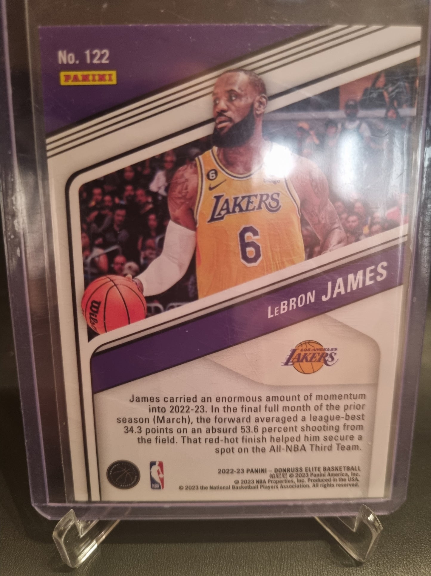 2022-23 Panini Donruss #122 Lebron James Elite Orange