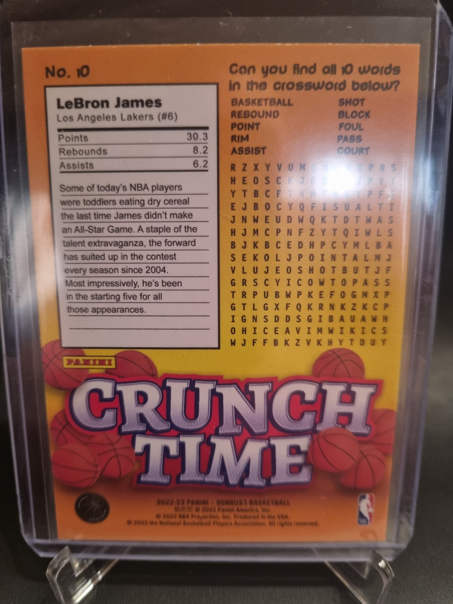 2022-23 Panini Donruss #10 Lebron James Crunch Time