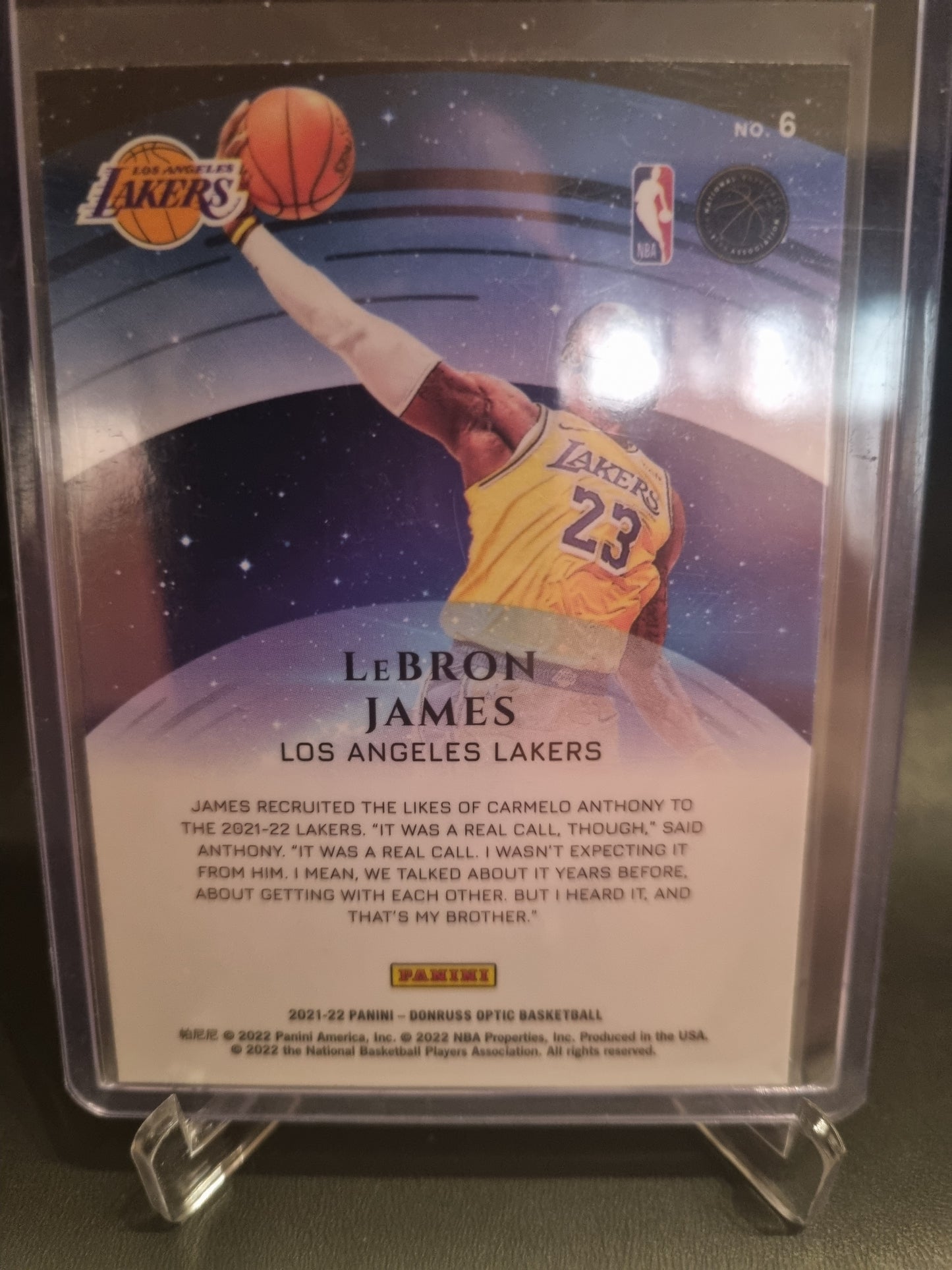 2021-22 Panini Donruss Optic #6 Lebron James Star Gazing