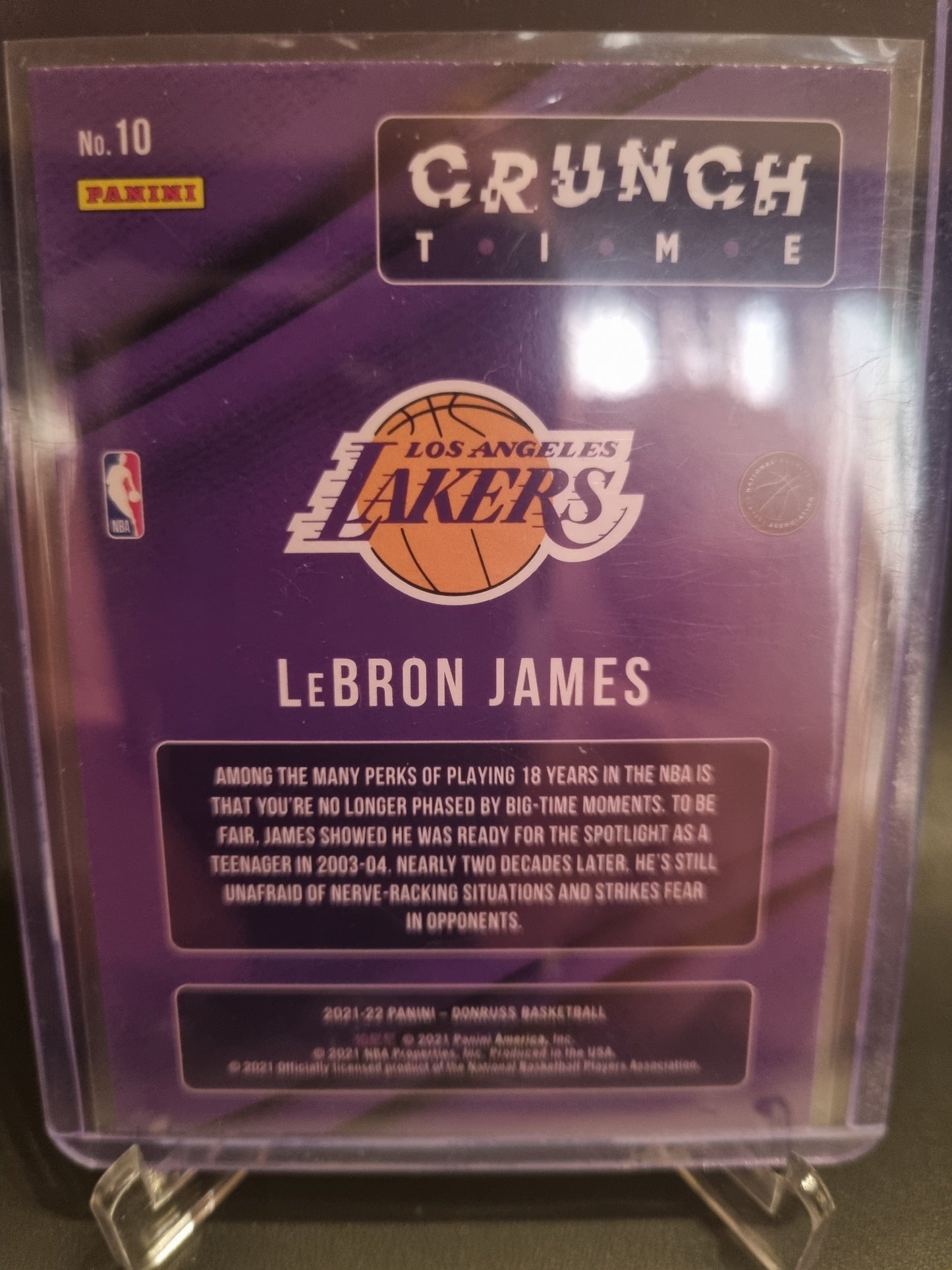 2021-22 Panini Donruss #10 Lebron James Crunch Time