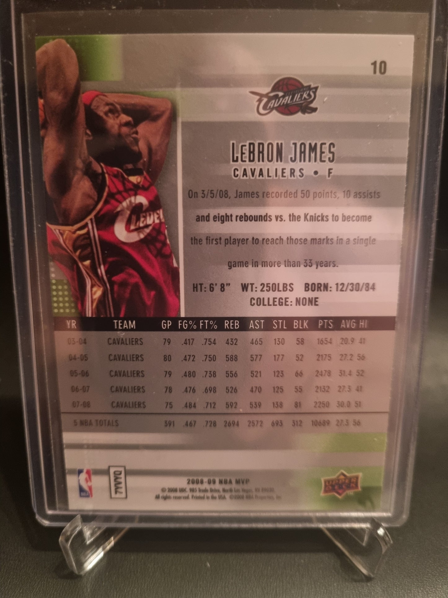 2008-09 Upper Deck #10 Lebron James Victory