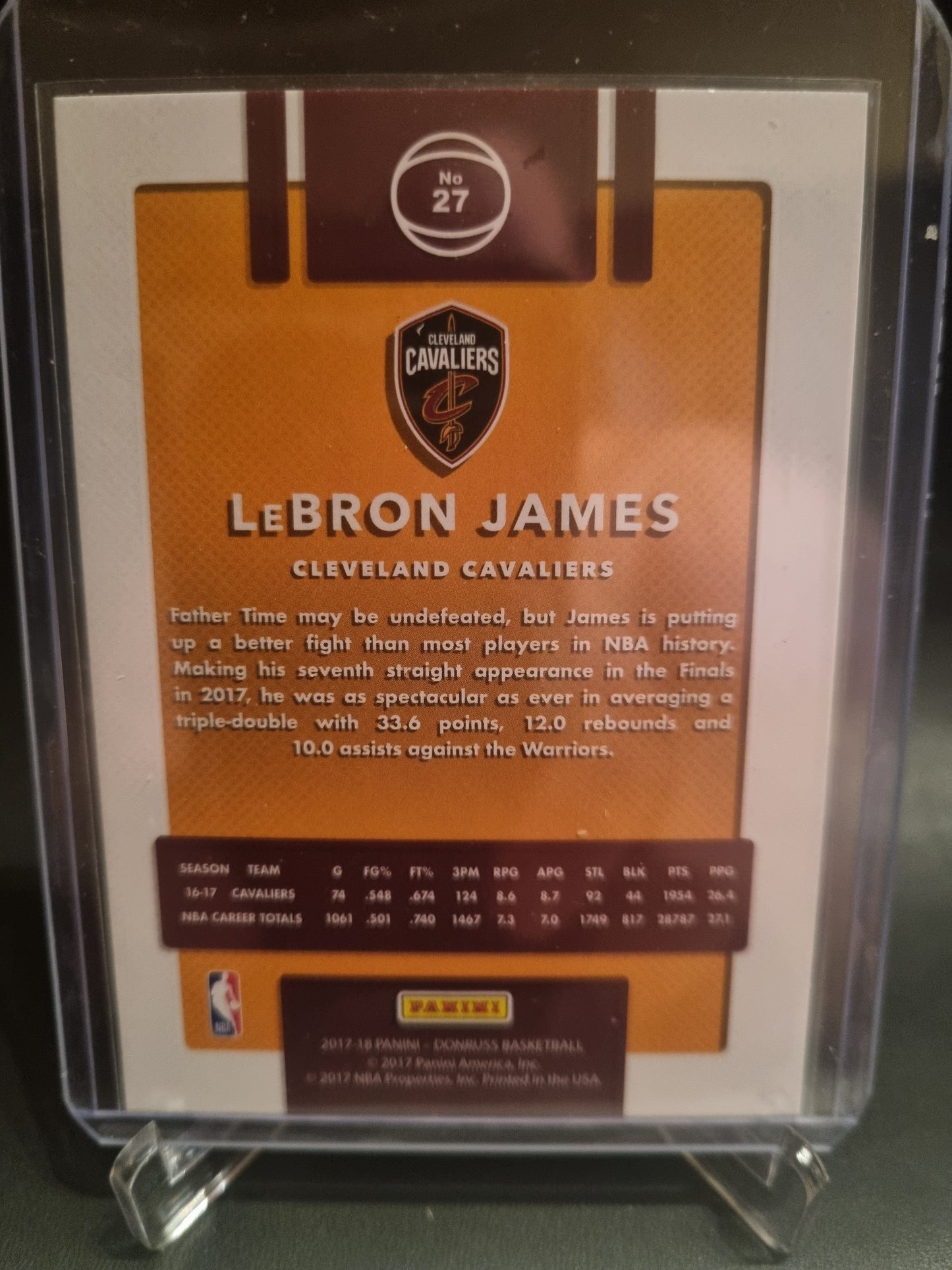 2017 Panini Donruss #27 Lebron James