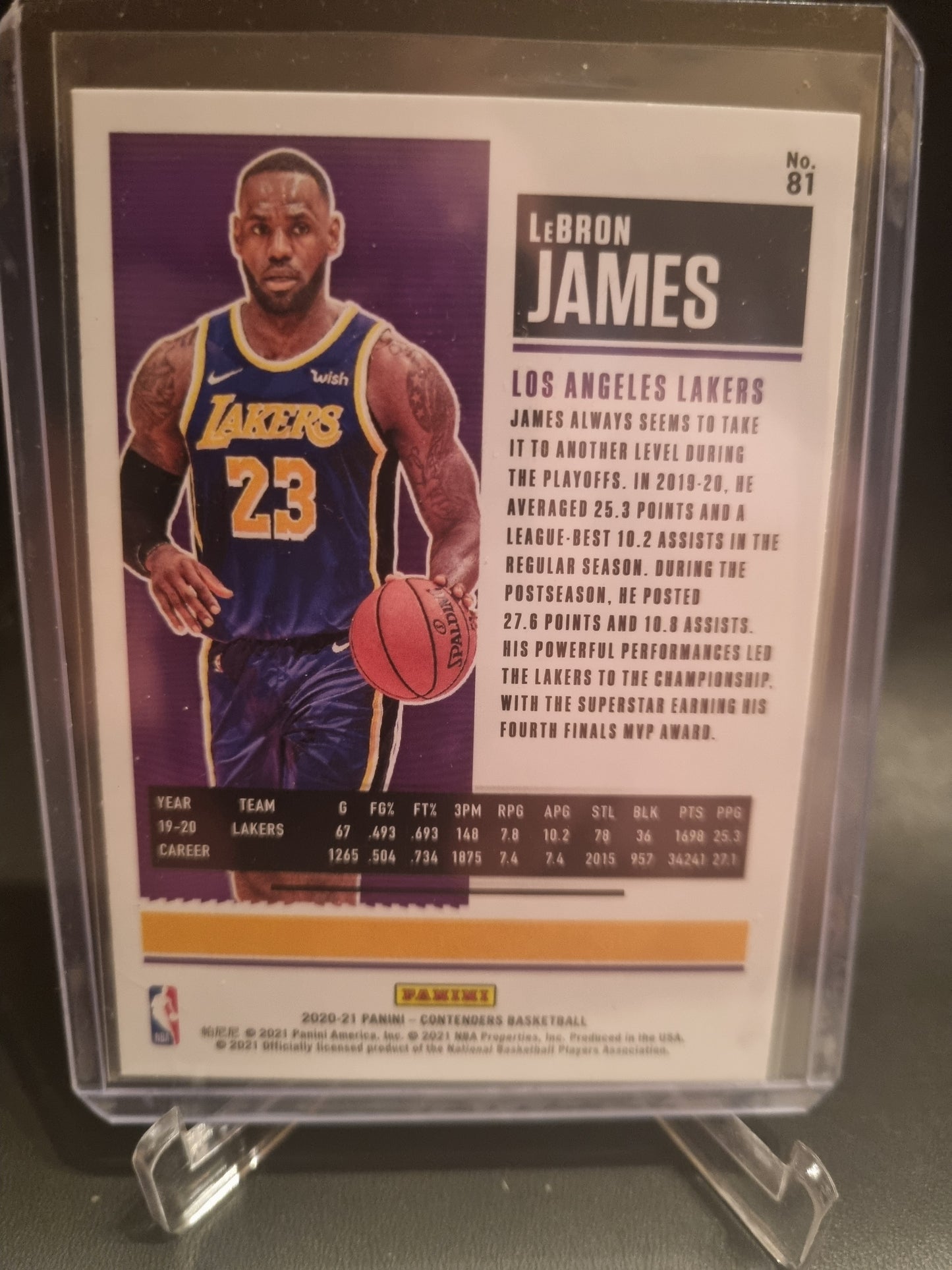 2021-22 Panini Contenders #81 Lebron James Season Ticket