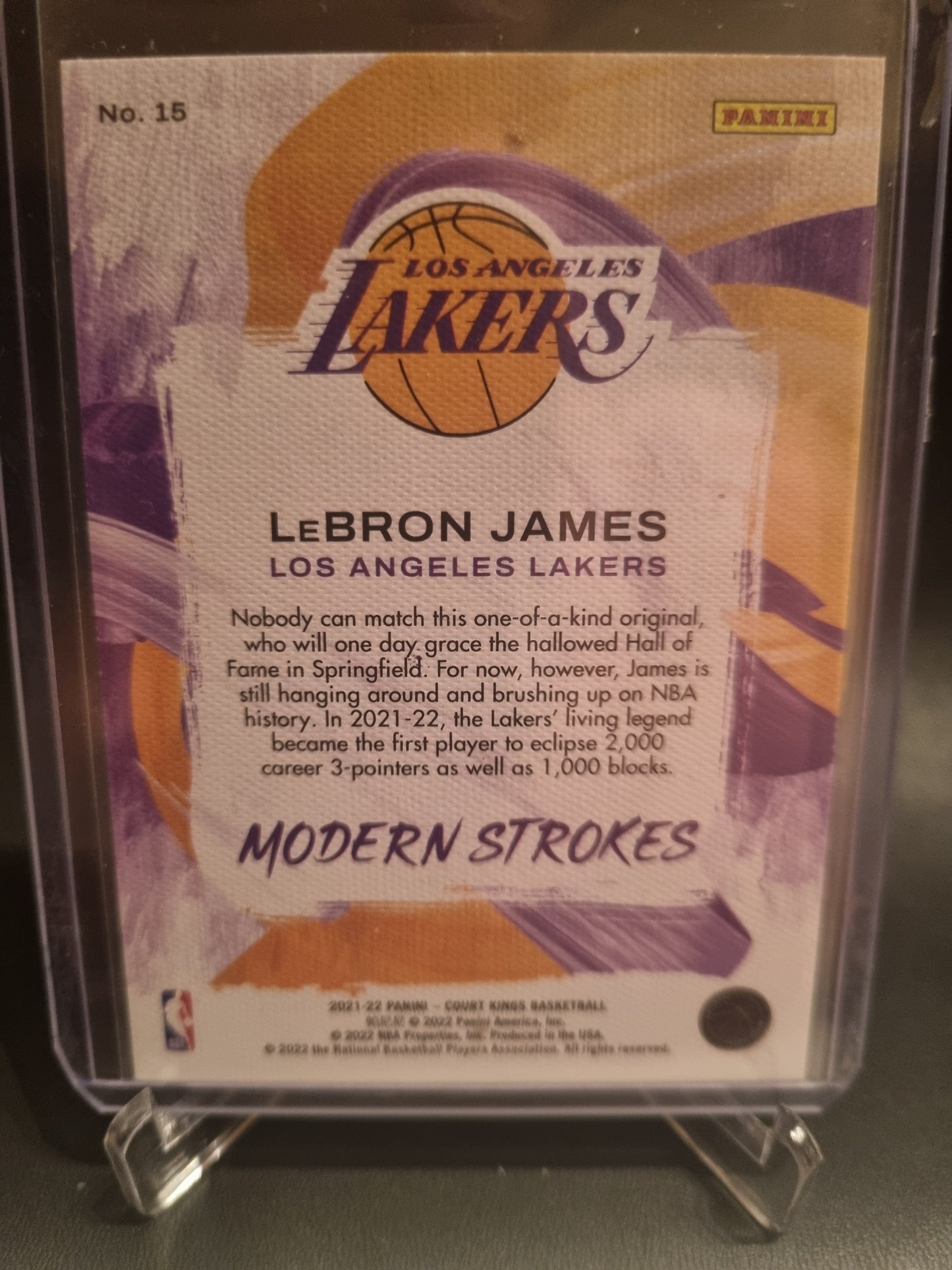 2021-22 Panini Court Kings #15 Lebron James Modern Strokes