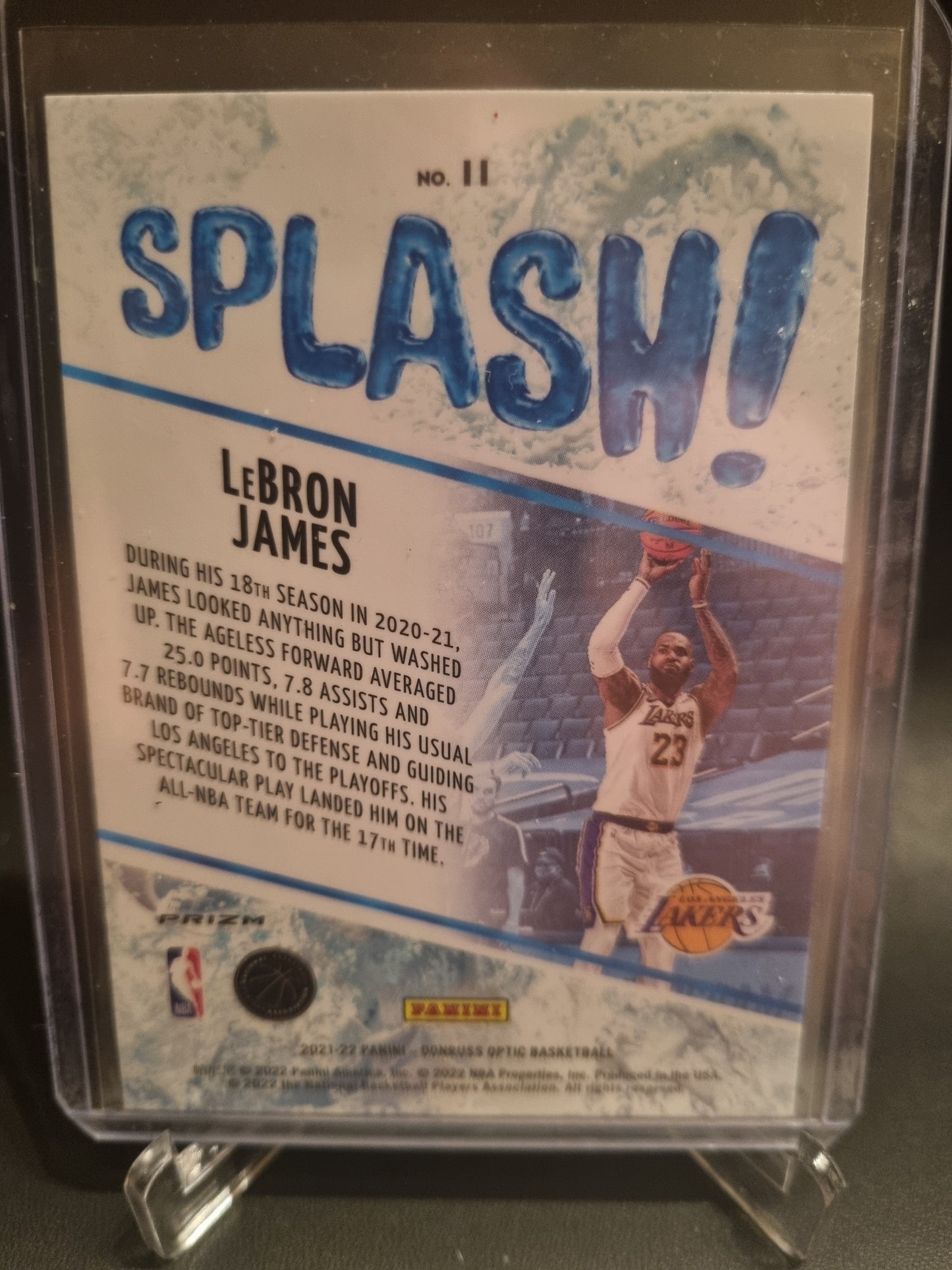 2021-22 Panini Donruss Optic #11 Lebron James Splash