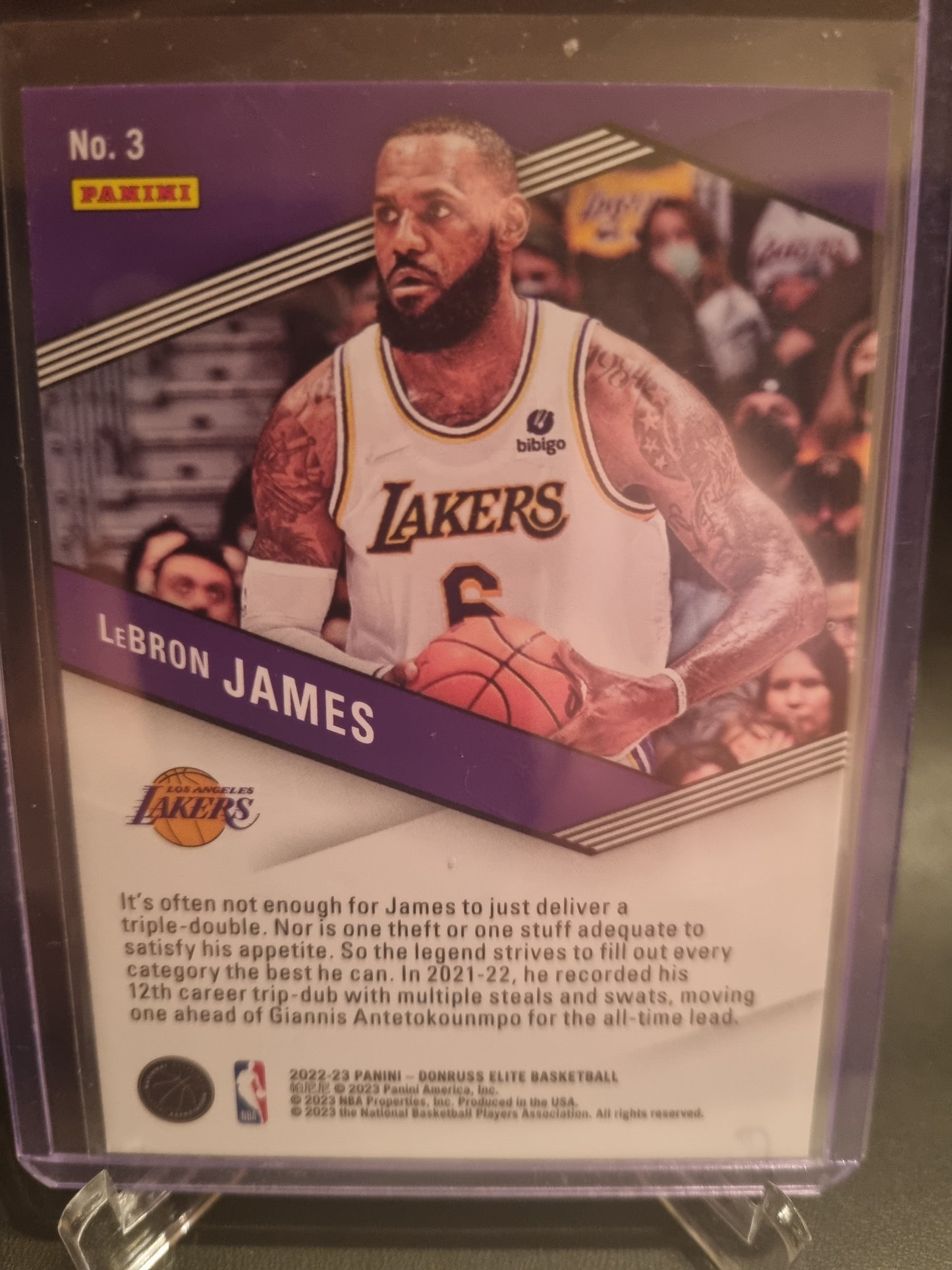 2022-23 Panini Donruss Elite #3 Lebron James B