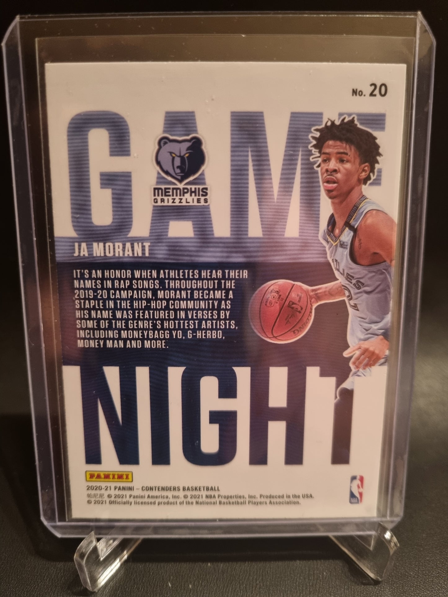 2020-21 Panini Contenders #20 JA Morant Game Night