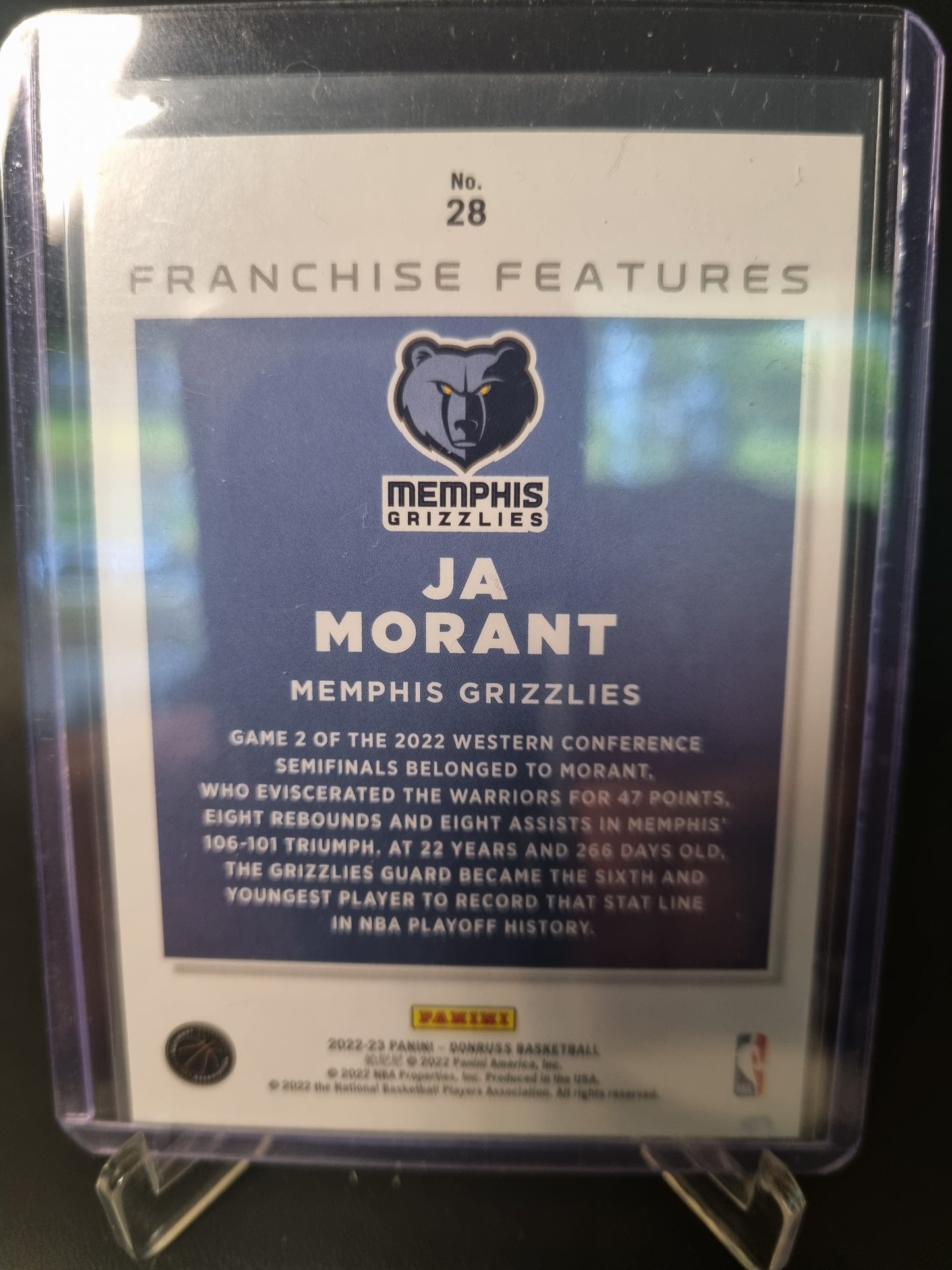 2022-23 Panini Donruss #28 JA Morant Franchise Features