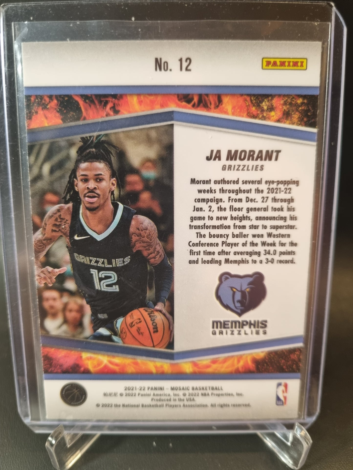 2021-22 Panini Mosaic #12 JA Morant Rising Stars